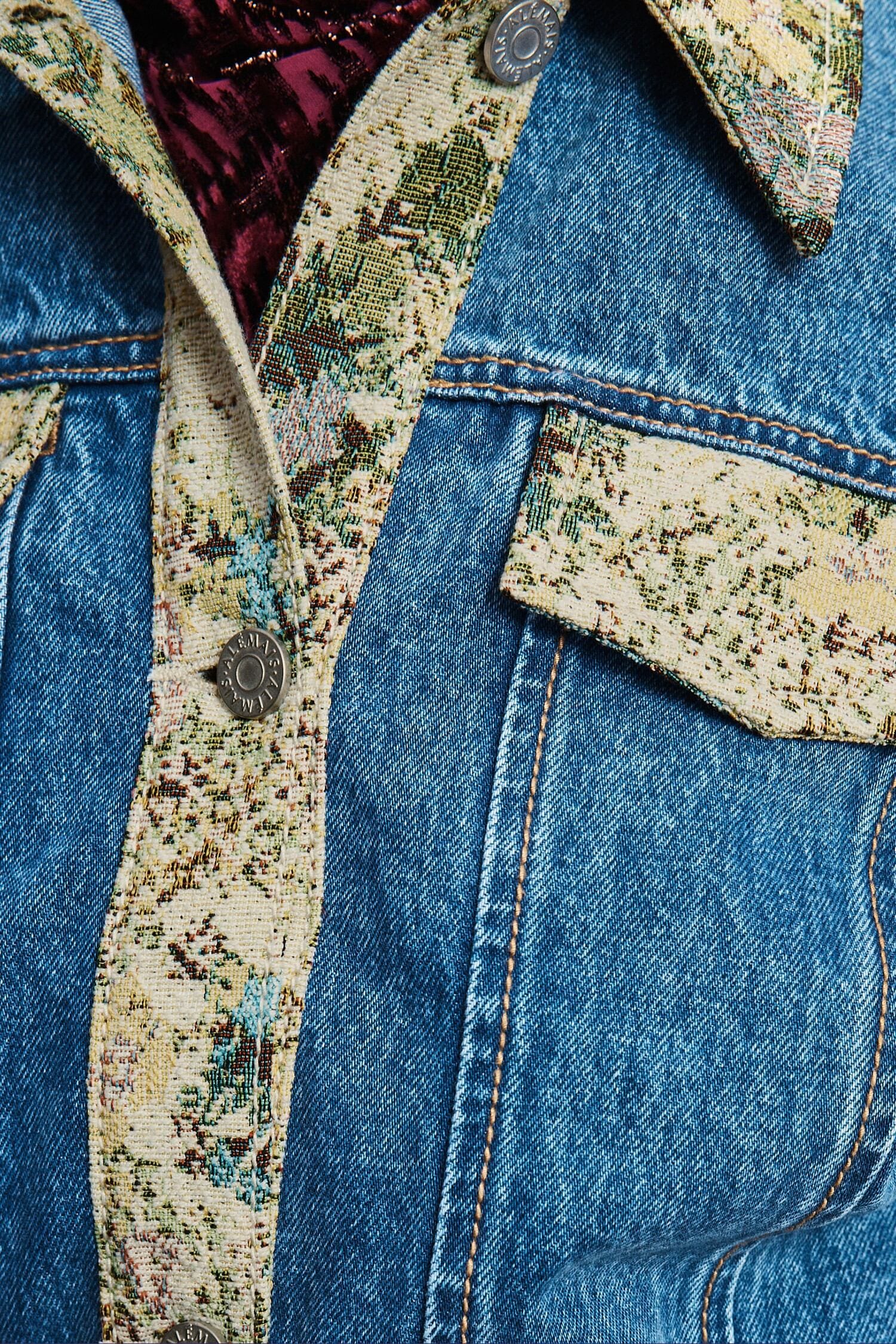 Alemäis Marcel veste jean courte jacquard taille 10
