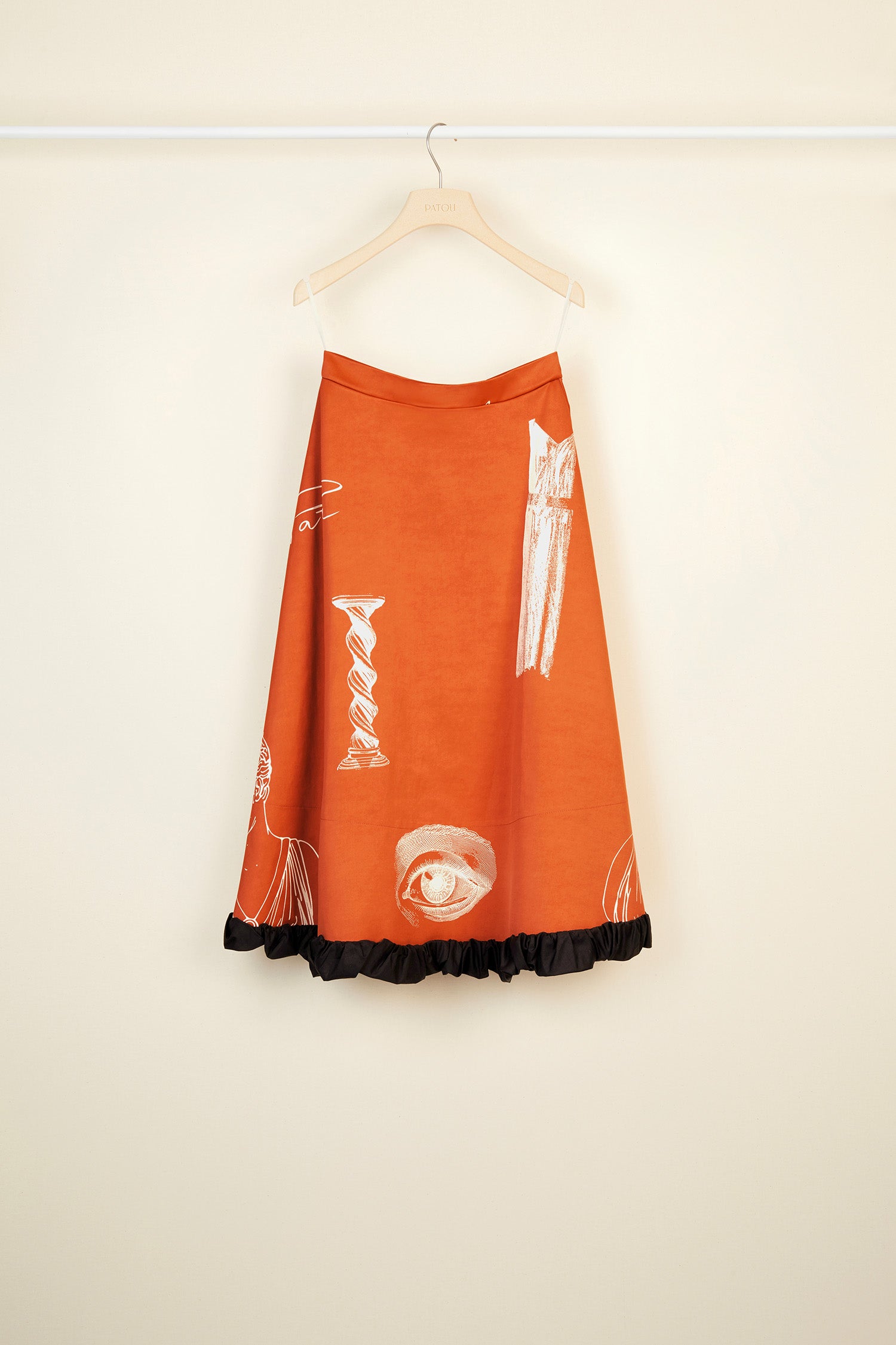 Patou SK001 jupe midi imprimée Sienna Riddle