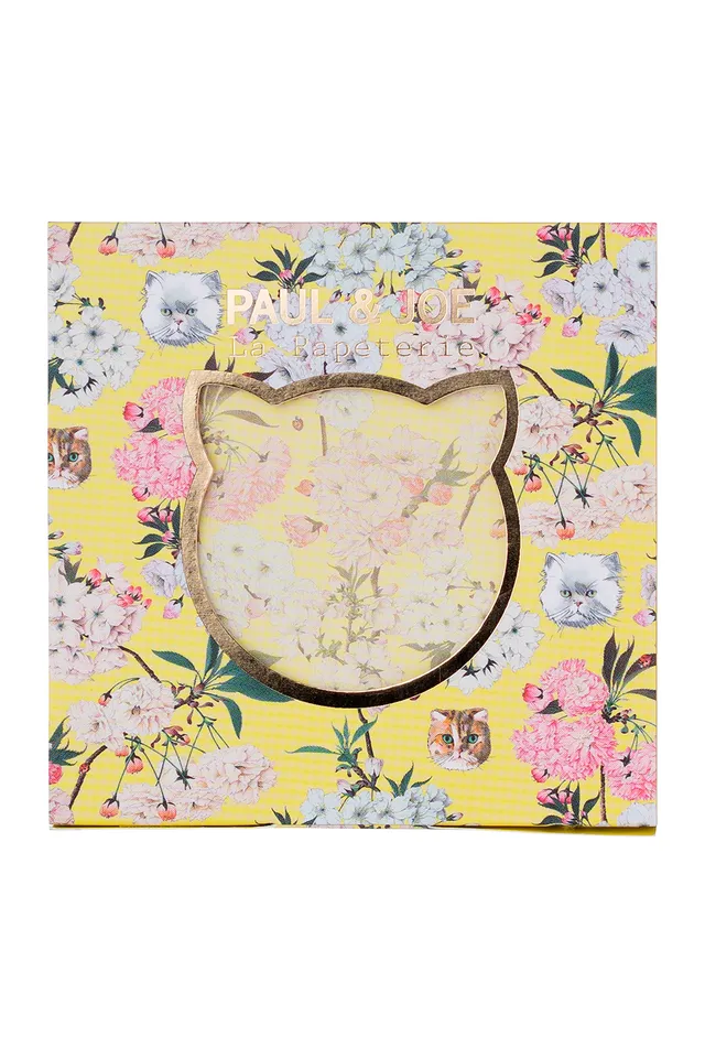 Paul & Joe Papeterie Pense-bête jaune floral tête de chat TU