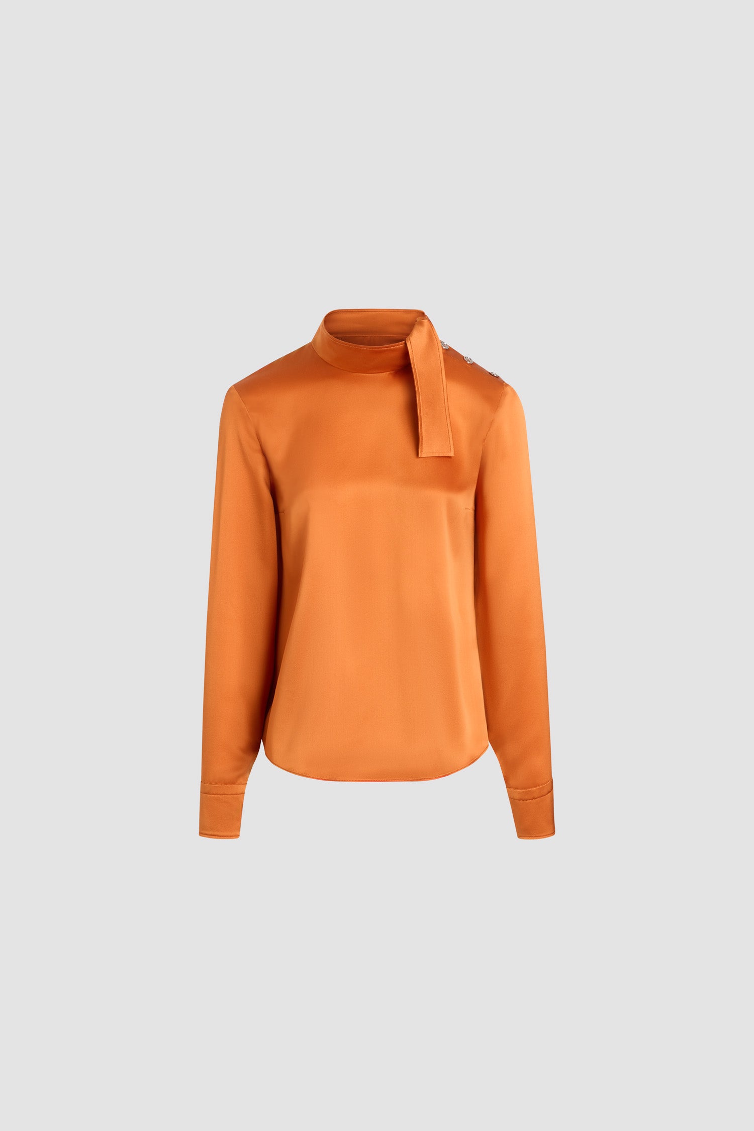 Patou TO166 top col foulard soie bio satin golden oak 38