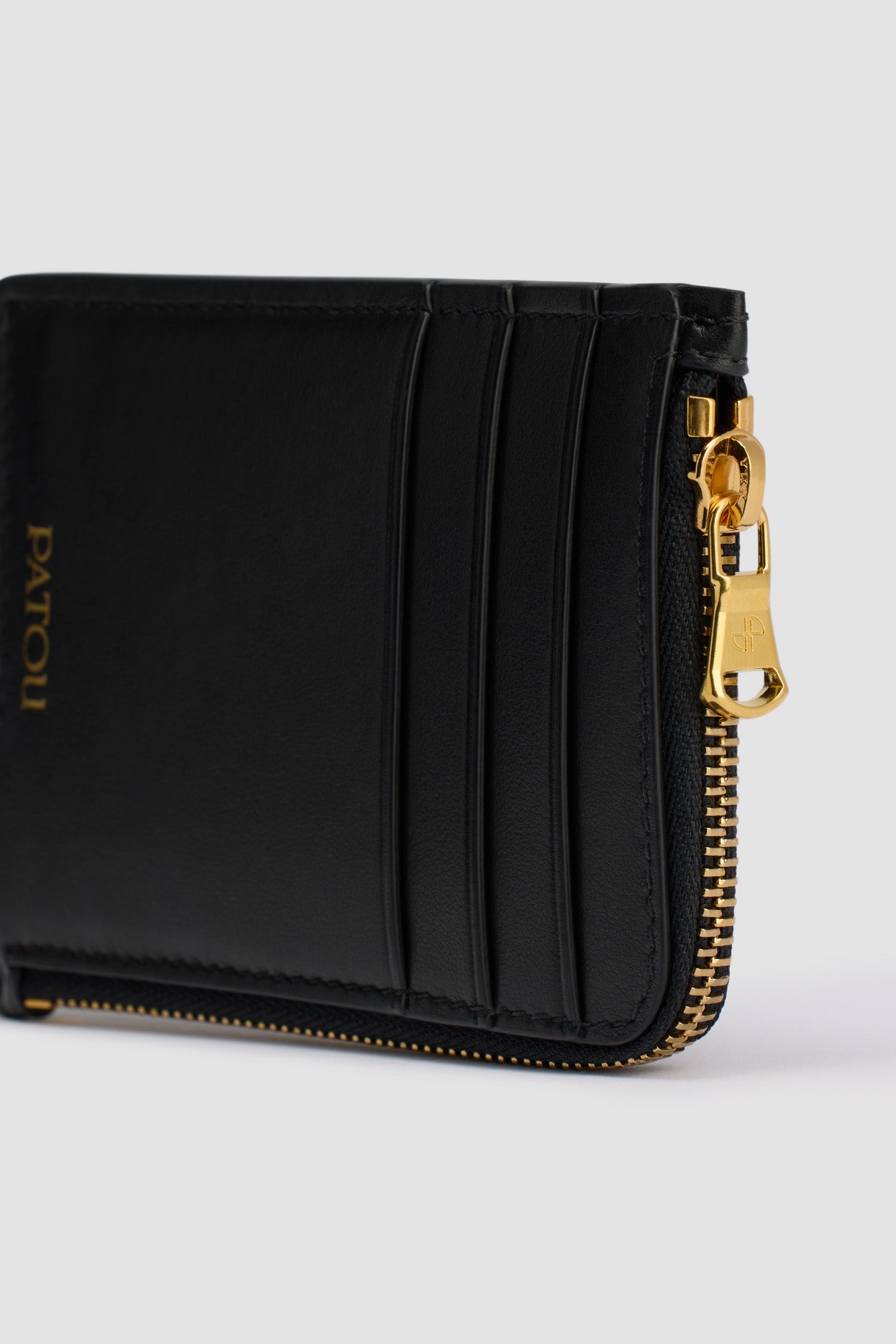 Patou SL005 porte-cartes cuir noir TU zippé Verona