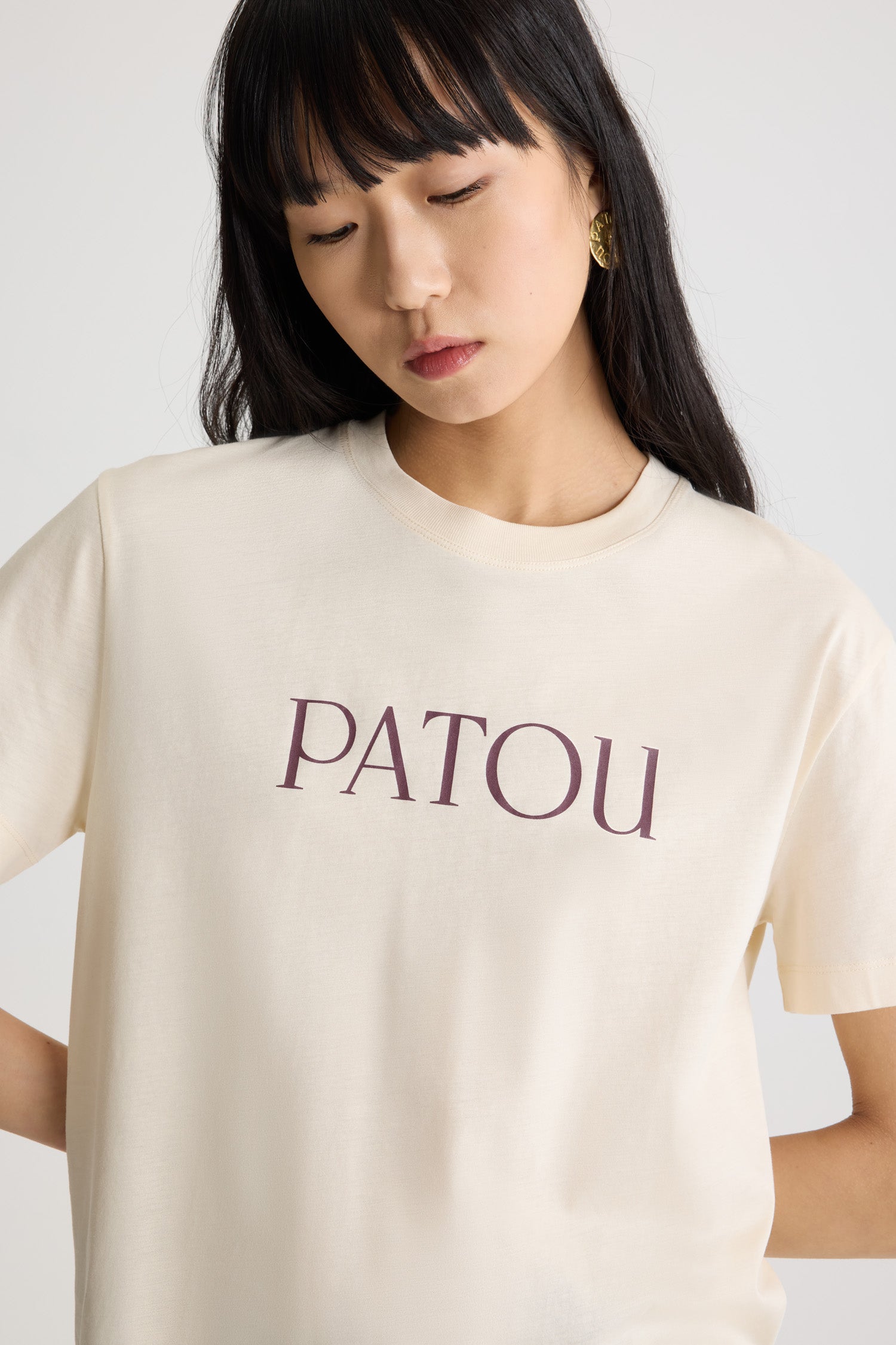 Patou T-Shirts t-shirt JE029 Snowberry White coton bio