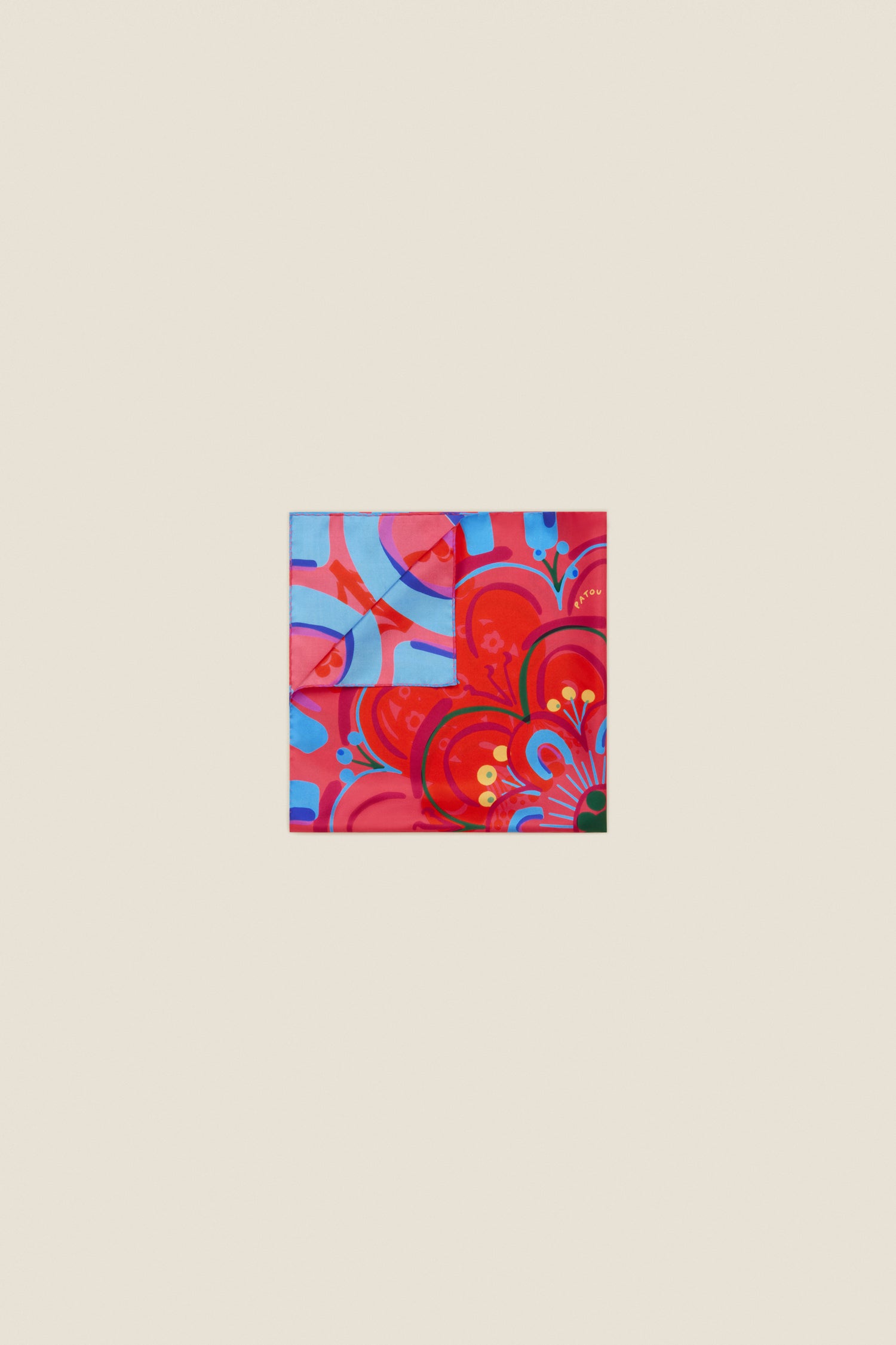 Patou Accessories foulard soie imprimé Strawberry Flower TU