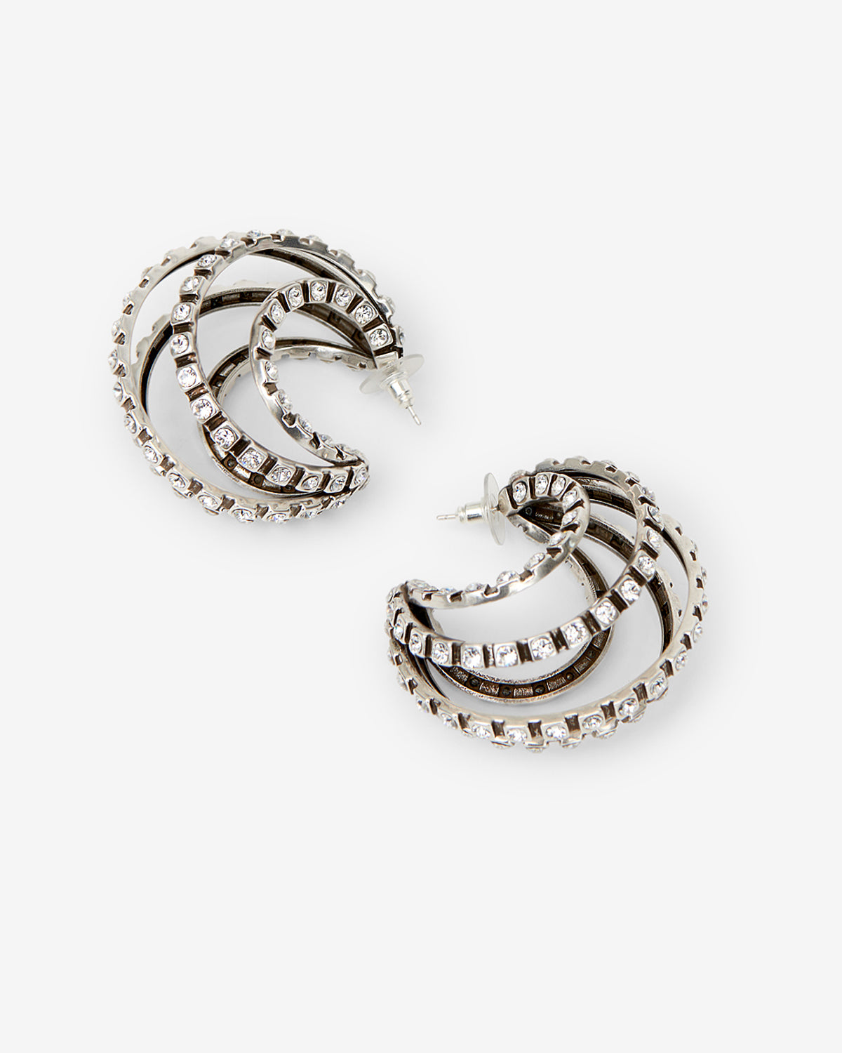 Isabel Marant Bijoux Mona boucles argenté strass