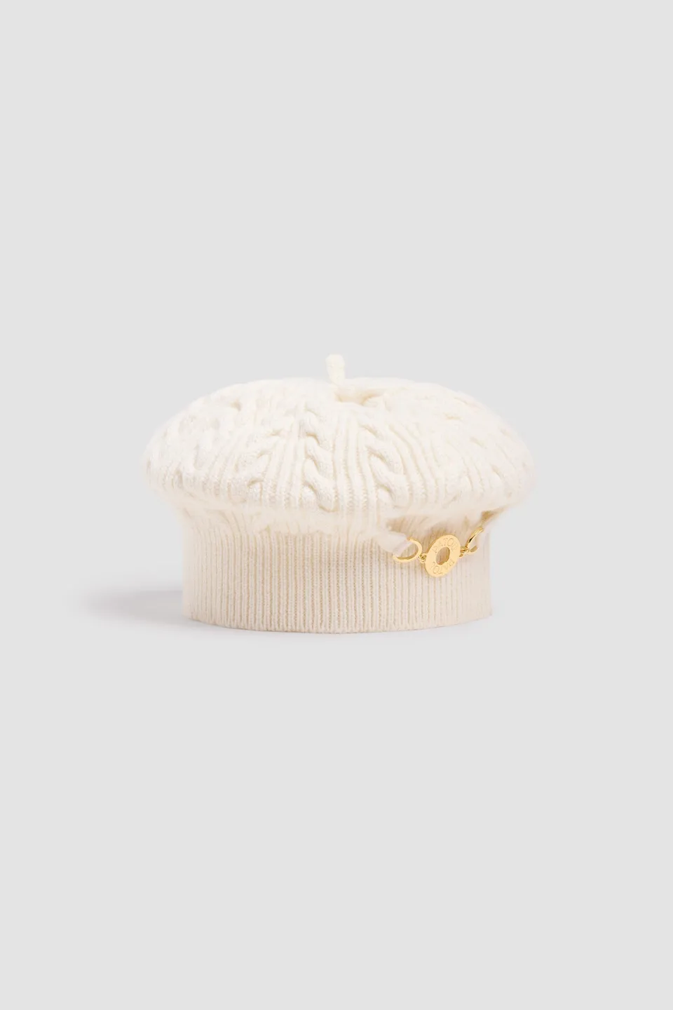 Patou H25AC1038041097C béret maille blanc laine
