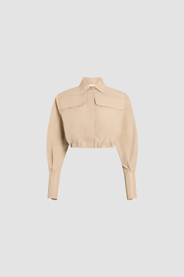 Patou BL060 chemise safari faille recyclée Dune beige