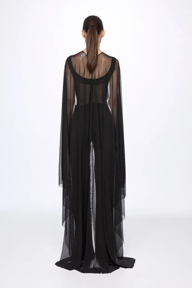 ATU Body Couture Tops cape mesh noire taille unique