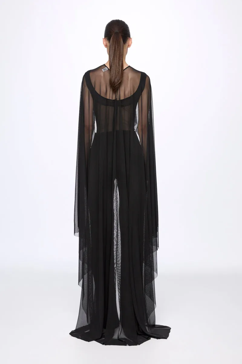 ATU Body Couture Tops cape mesh noire taille unique