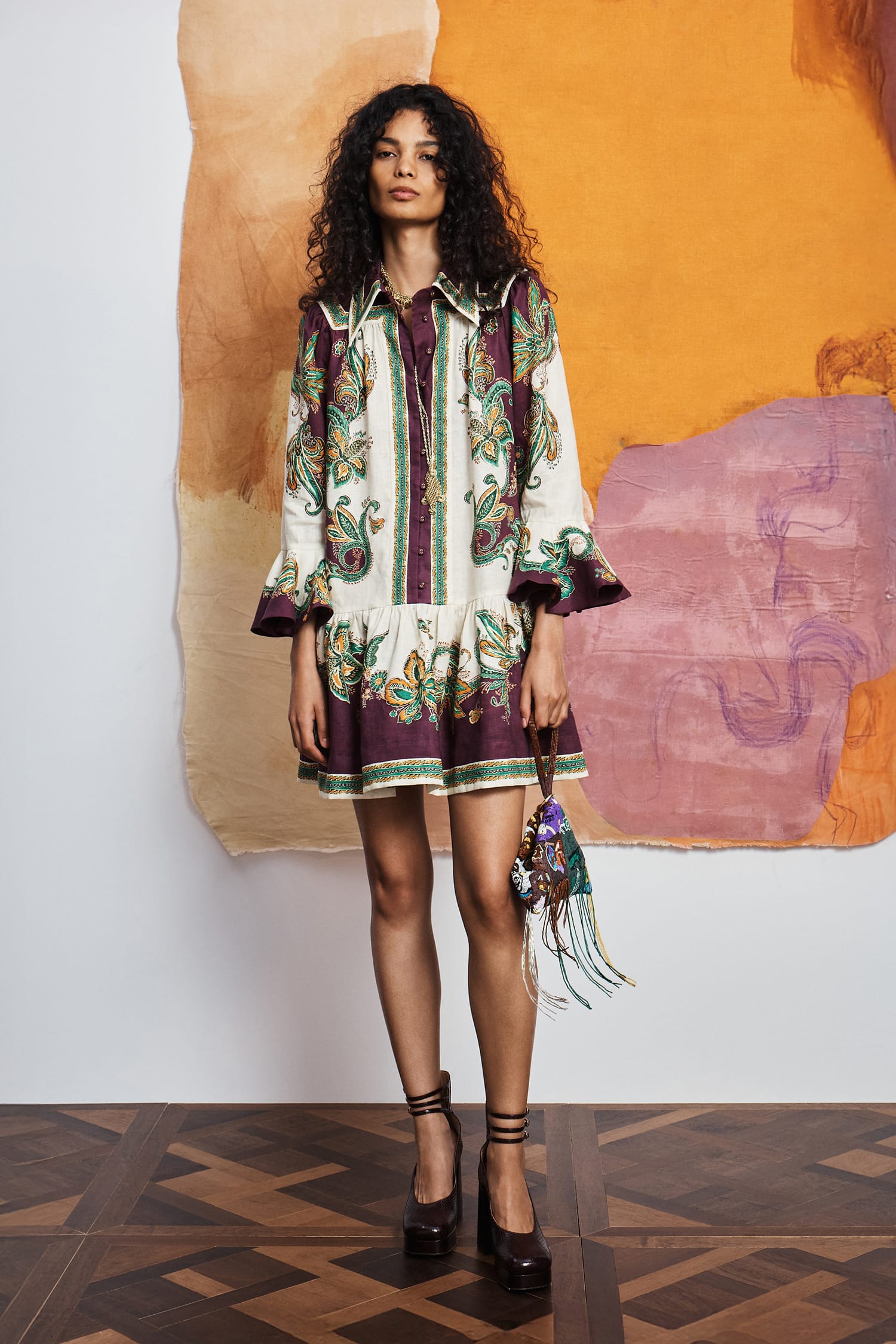 Alemäis Ruthie Mini Dress robe mini lin taille 8