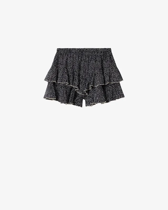 Isabel Marant Jocadia SH0021FG short pois noir écru