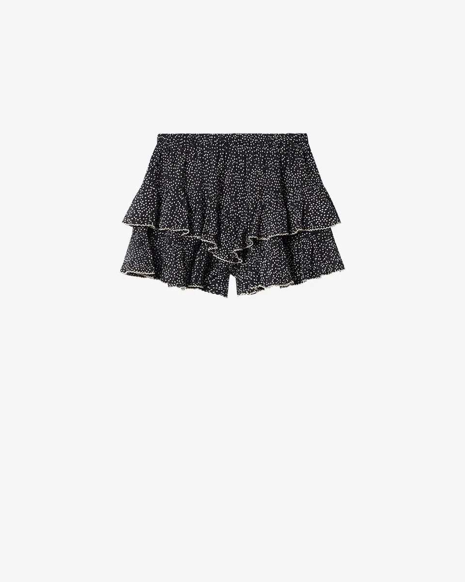 Isabel Marant Jocadia SH0021FG short pois noir écru