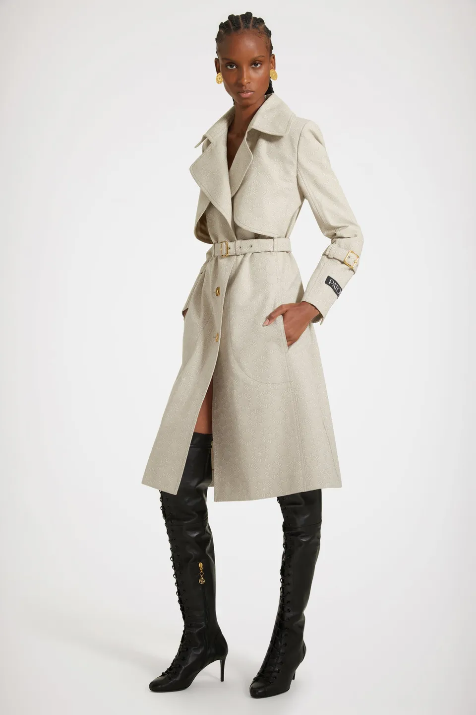 Patou OU019 trench coton bio Medallion tailles 34-44