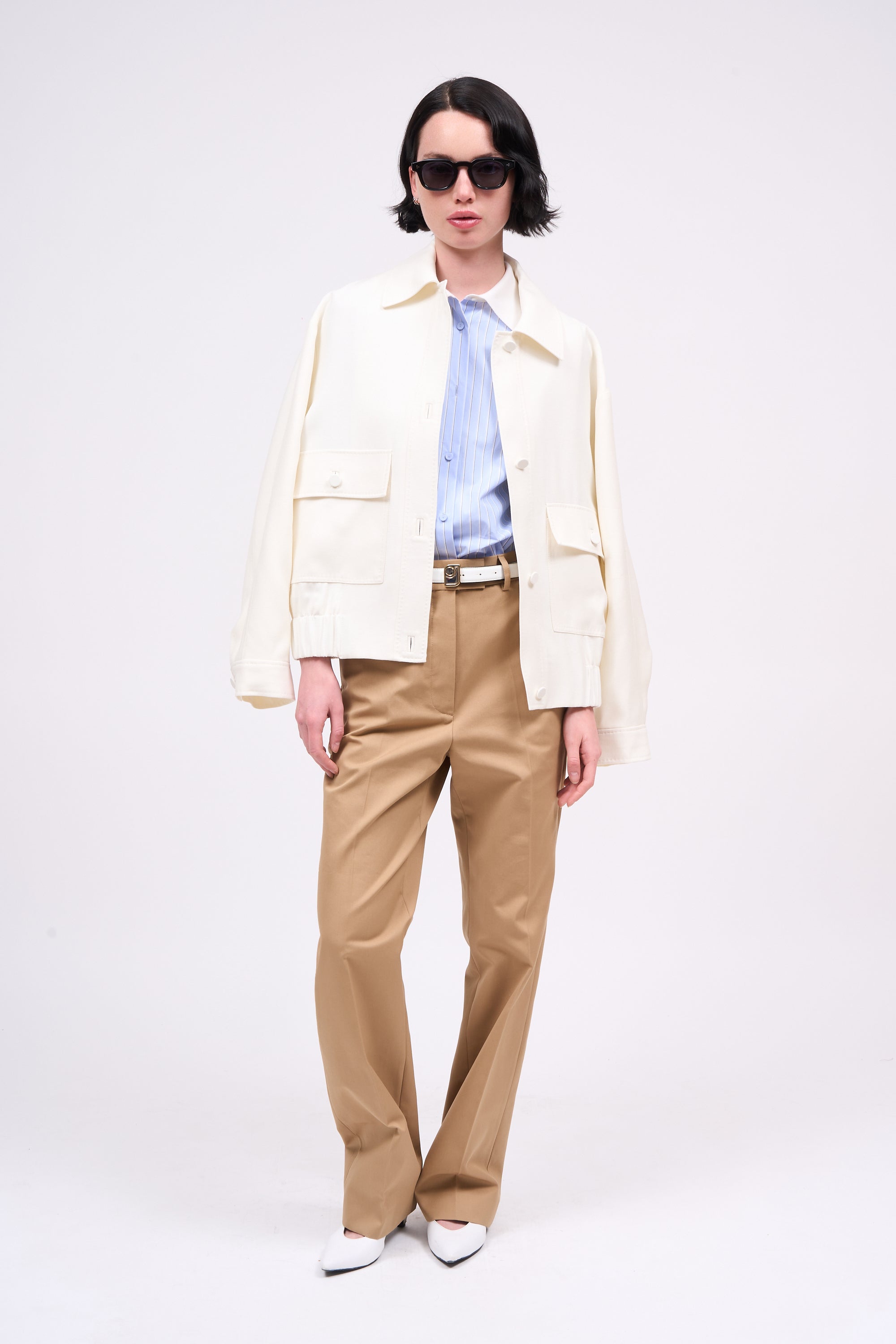 Paul & Joe Constantin pantalon droit coton camel 38