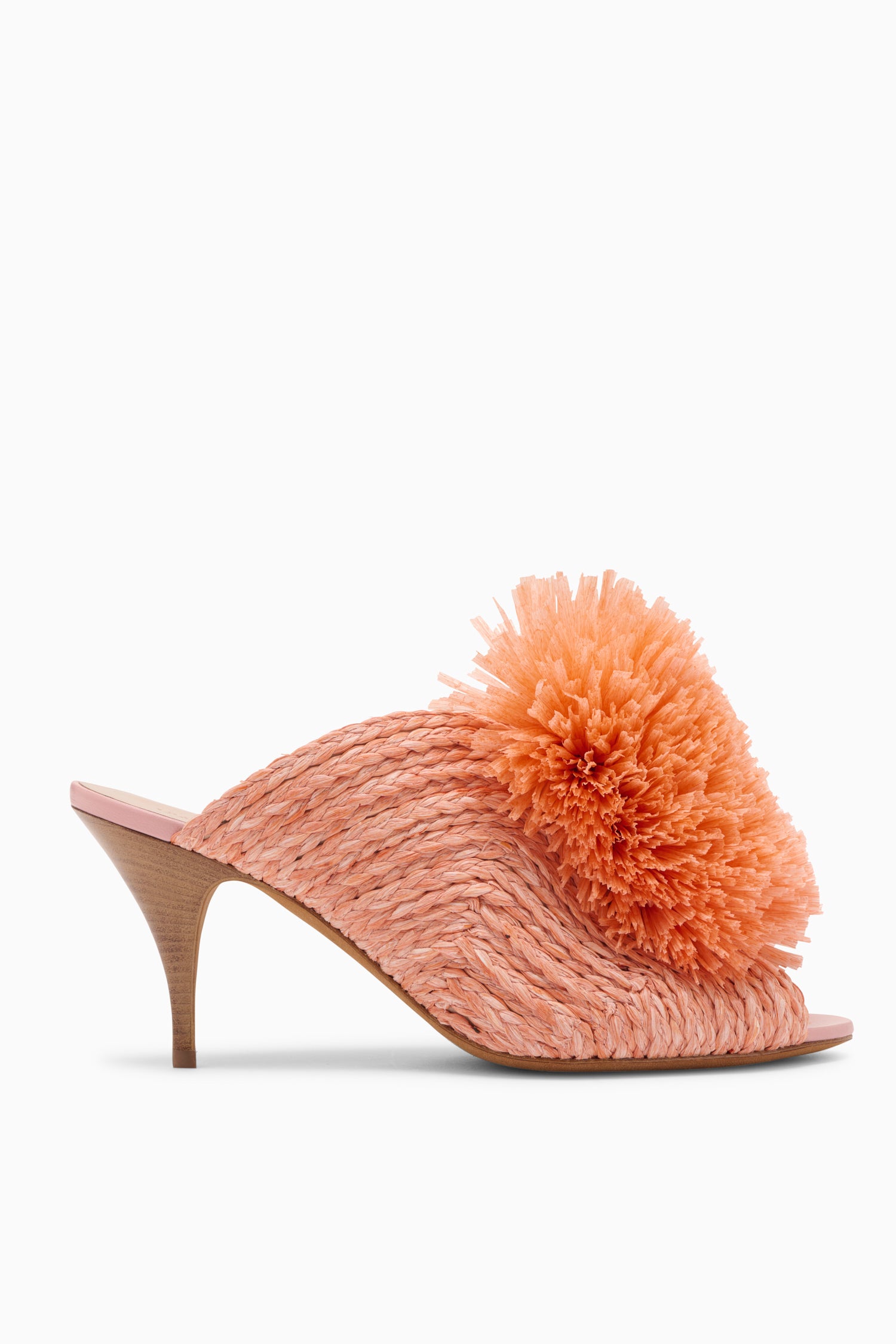 Ulla Johnson mule raphia SP271008 Seashell 75mm