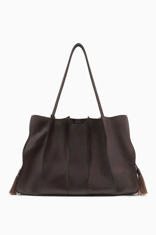 Ulla Johnson Adria Large Tote sac cabas Wenge cuir