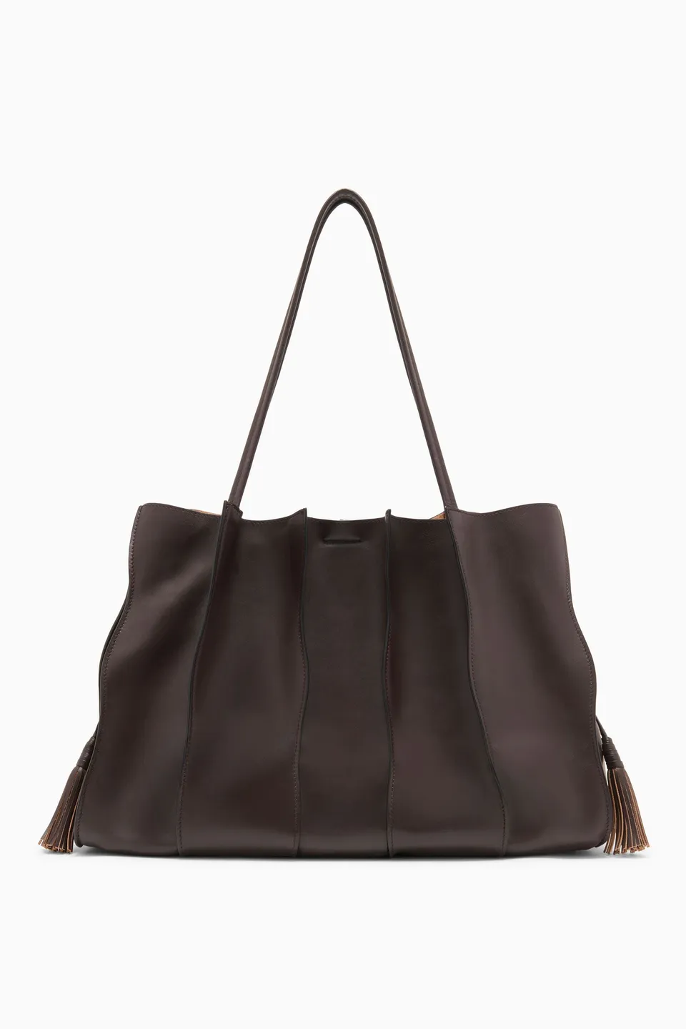 Ulla Johnson Adria Large Tote sac cabas Wenge cuir