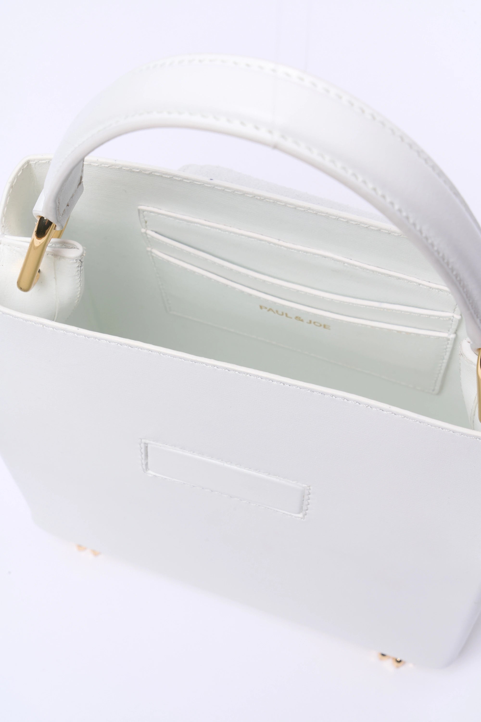 Paul & Joe Charlotte sac cuir blanc tête de chat 17,5 cm