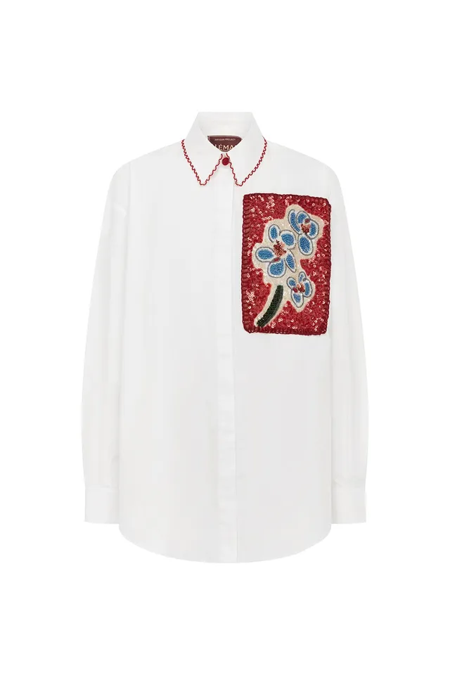 Alemaïs Shirts Scarlet Embellished Shirt chemise taille 8