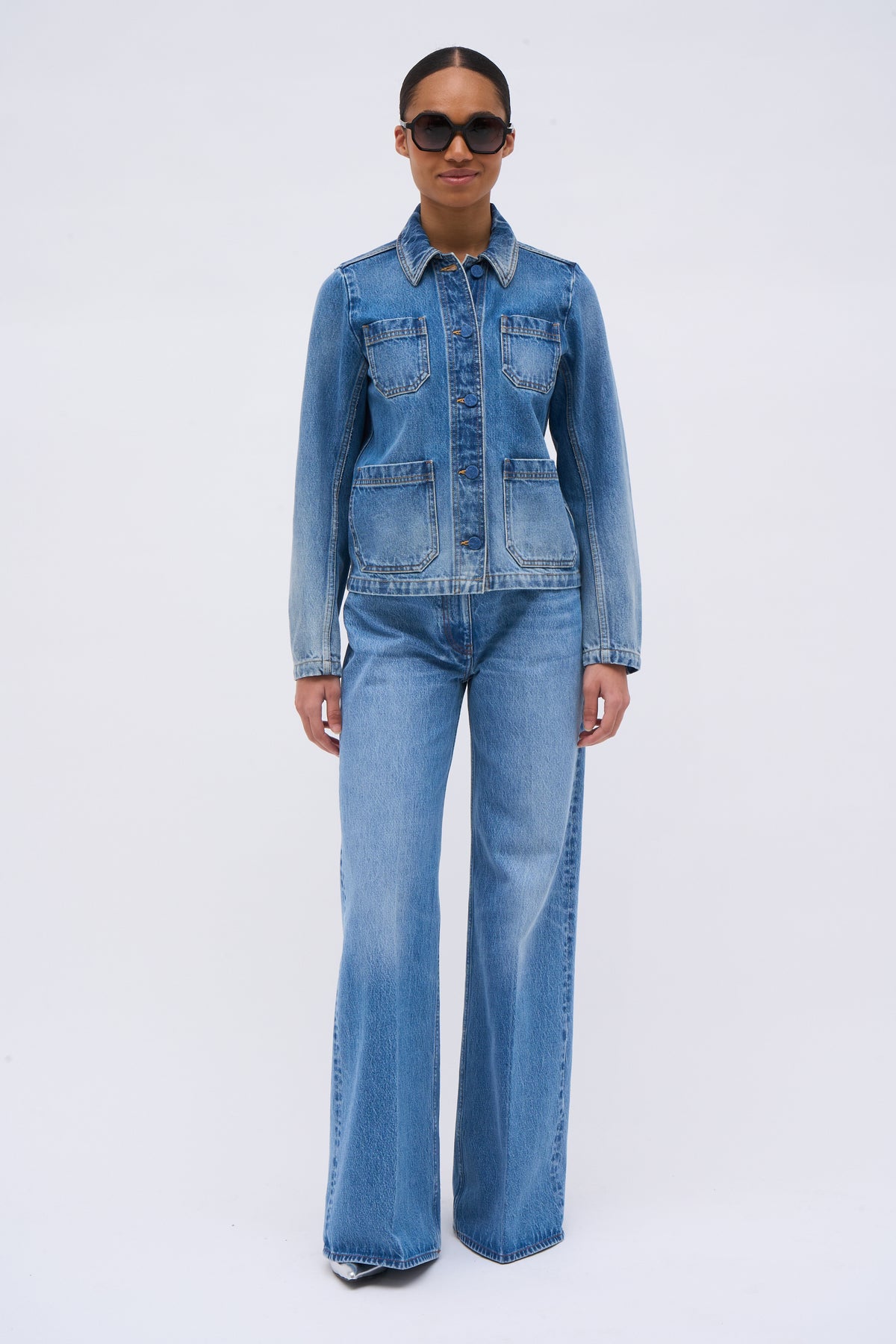Paul & Joe Florence veste courte denim délavé 100% coton