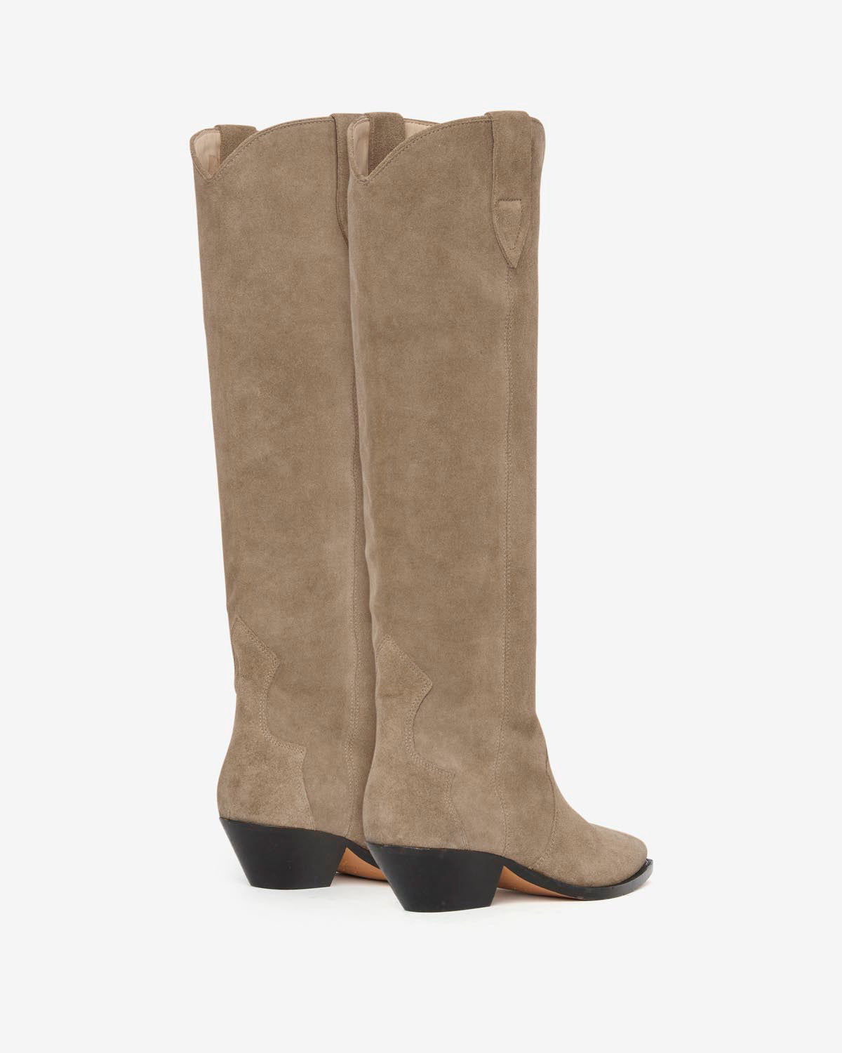 Isabel Marant Denvee bottes santiag taupe cuir talon 4 cm