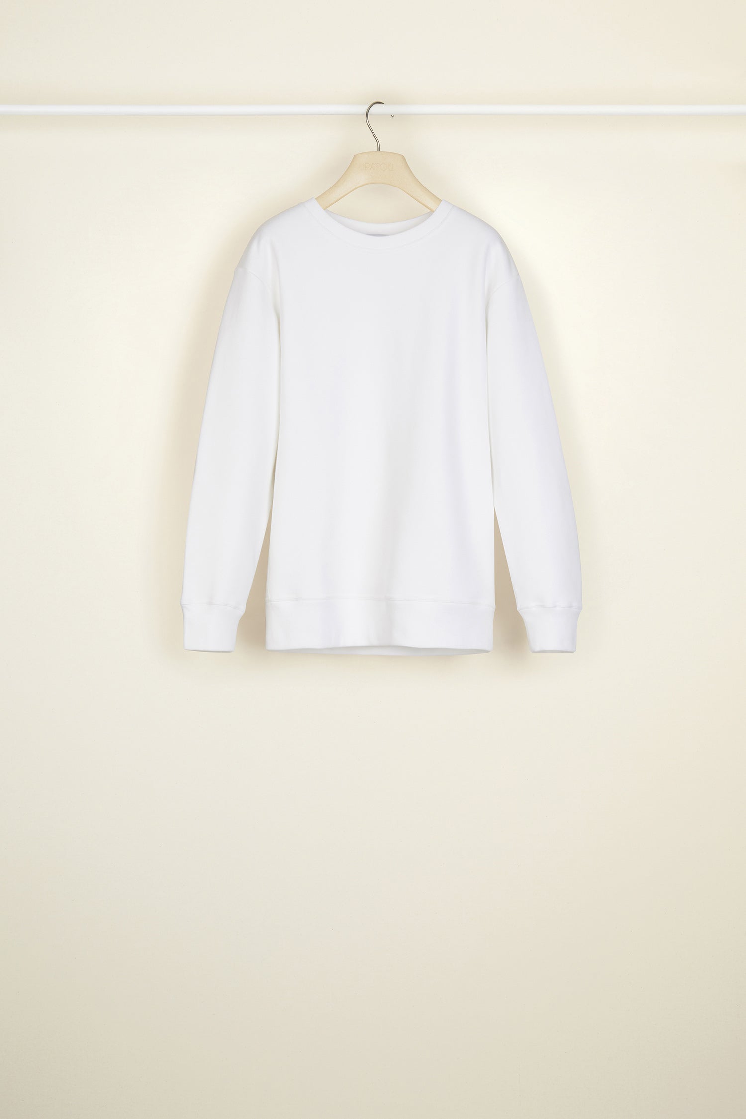 Patou JE018 sweat coton blanc logo dos XS-XL