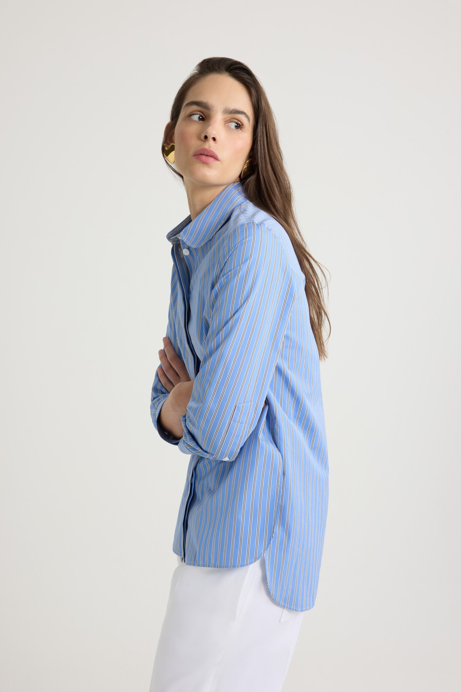 Patou Tops BL039 chemise coton bleu heritage 38