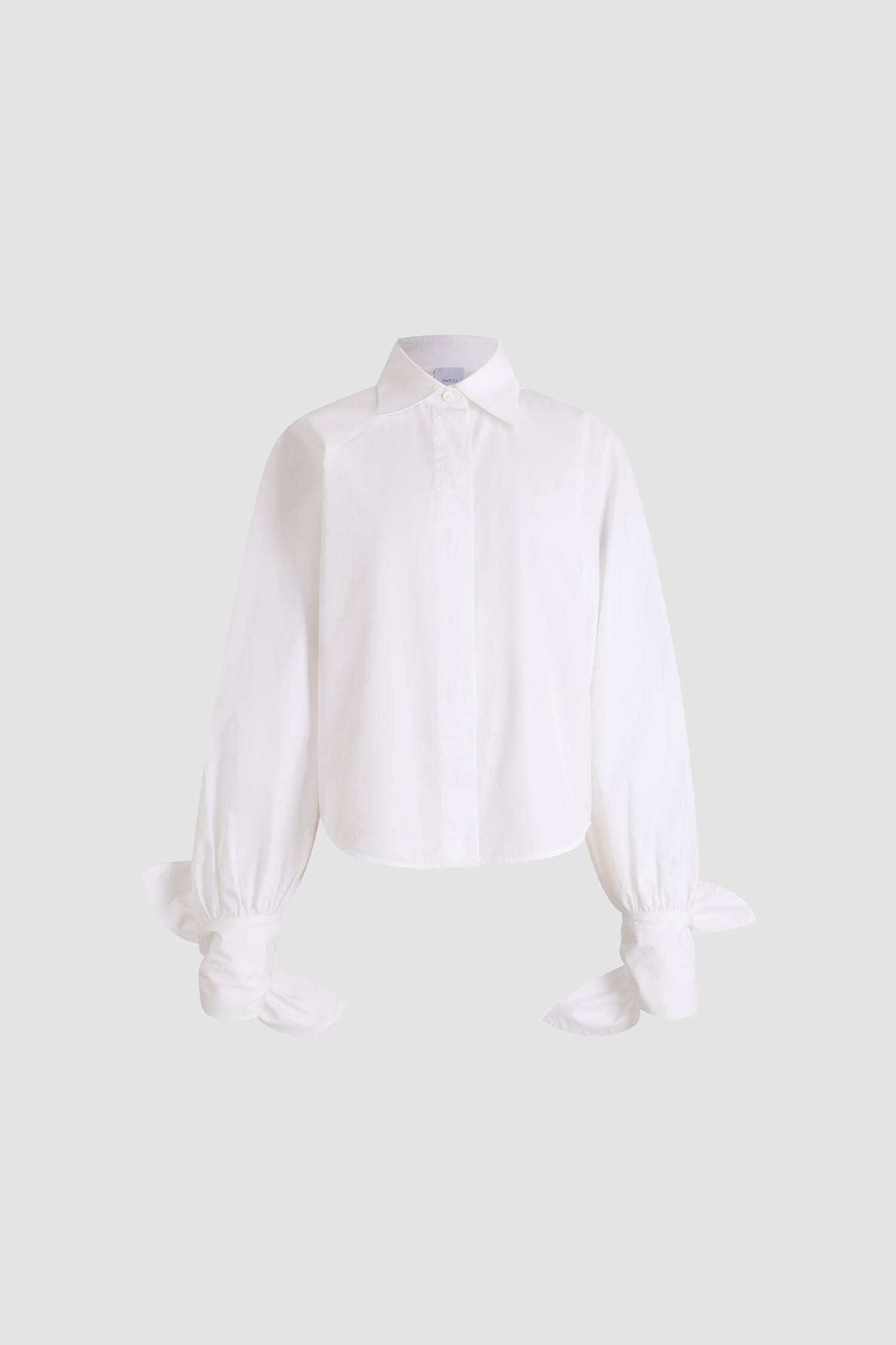 Patou H26BL064 blouse blanche coton bio manches nouées
