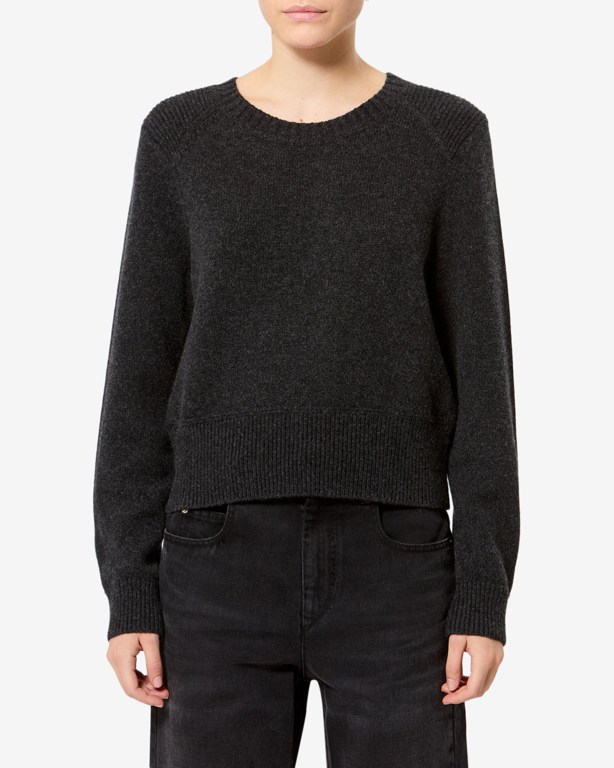 Isabel Marant Cornelia Pull Gris Foncé Laine Cachemire
