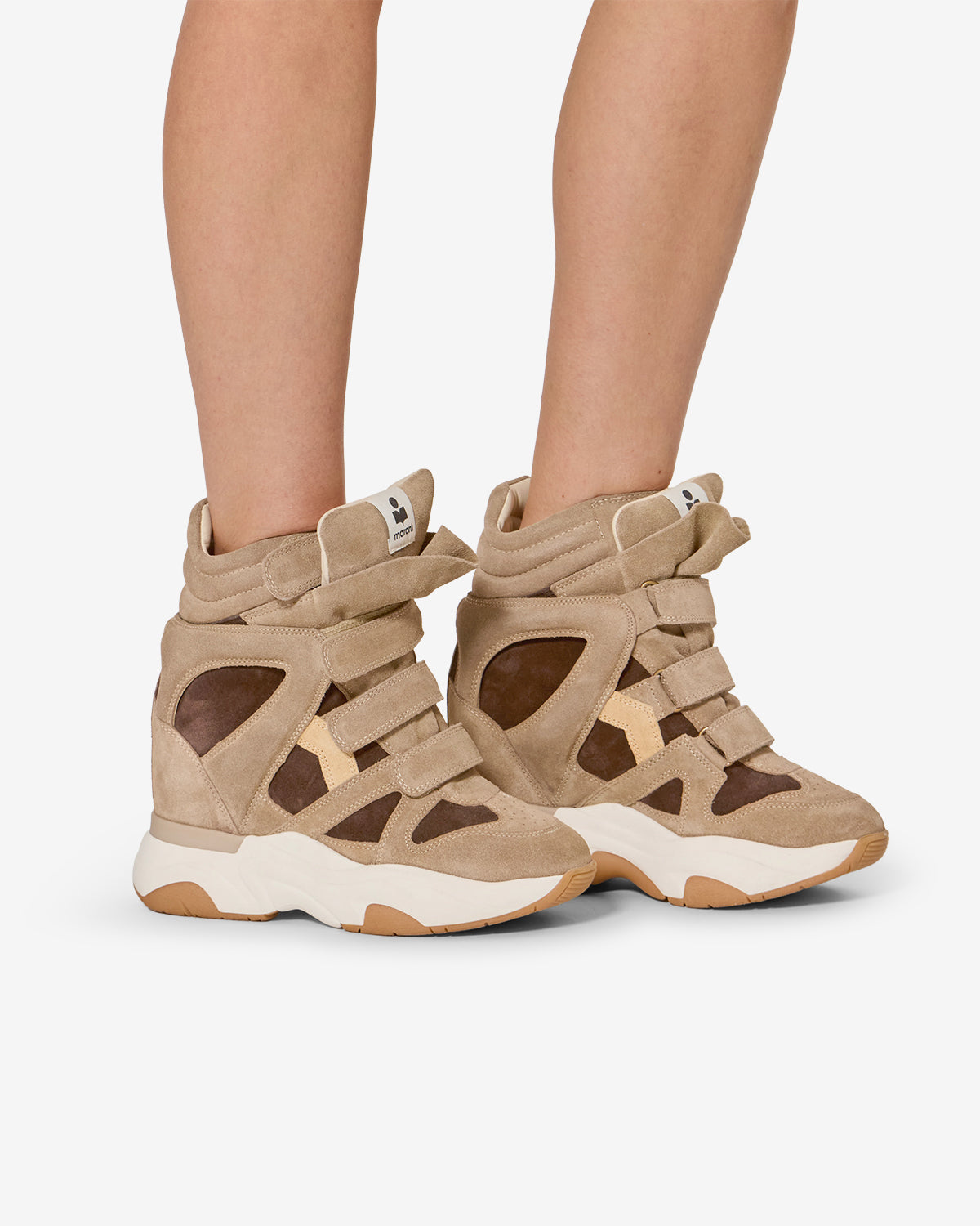 Isabel Marant Balskee baskets compensées sable brun chocolat
