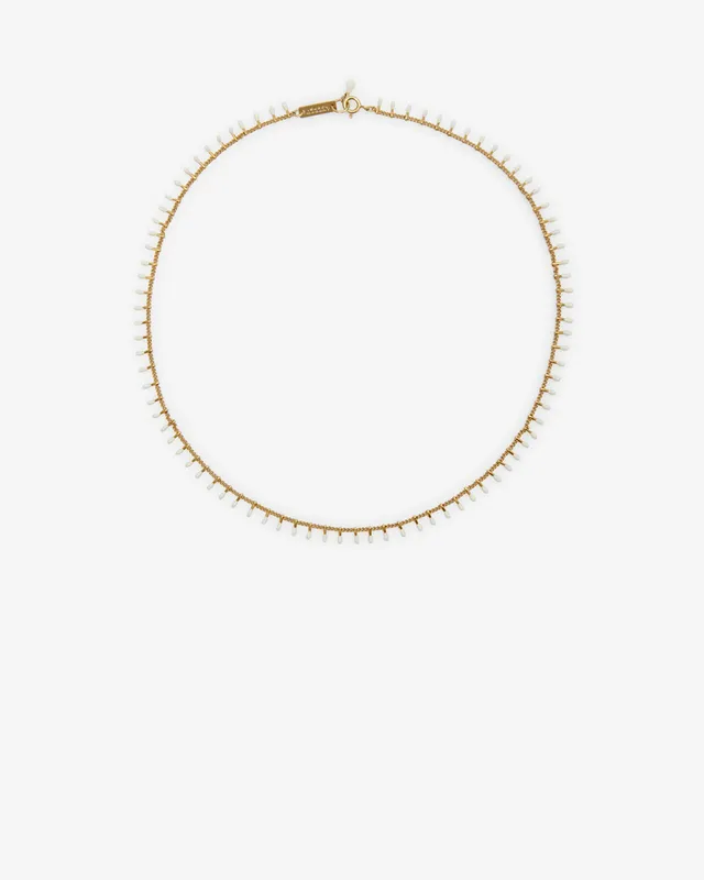 Isabel Marant Casablanca CO0001FA collier doré écru