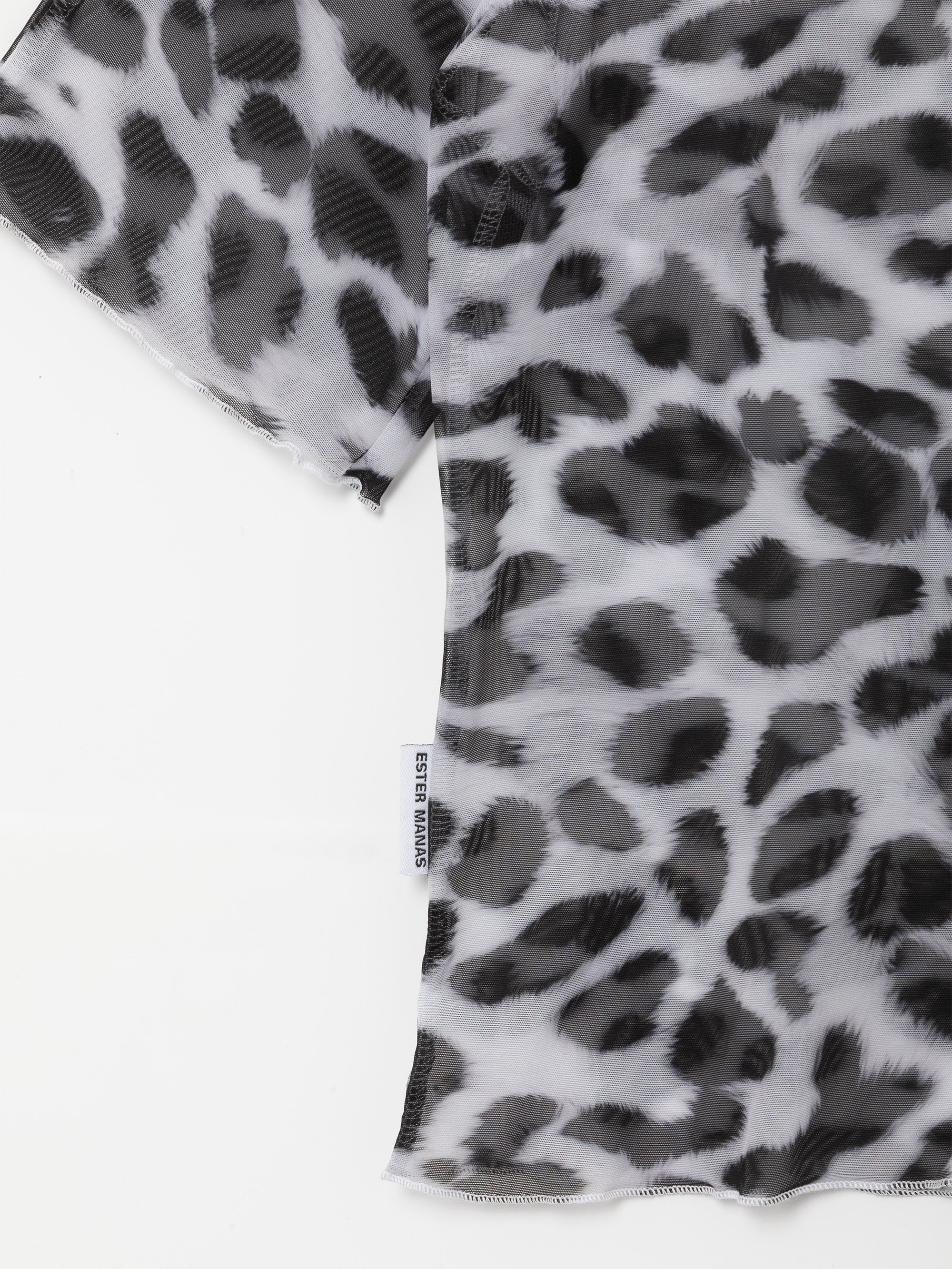 Ester Manas Easy Top haut dalmatien mesh manches courtes