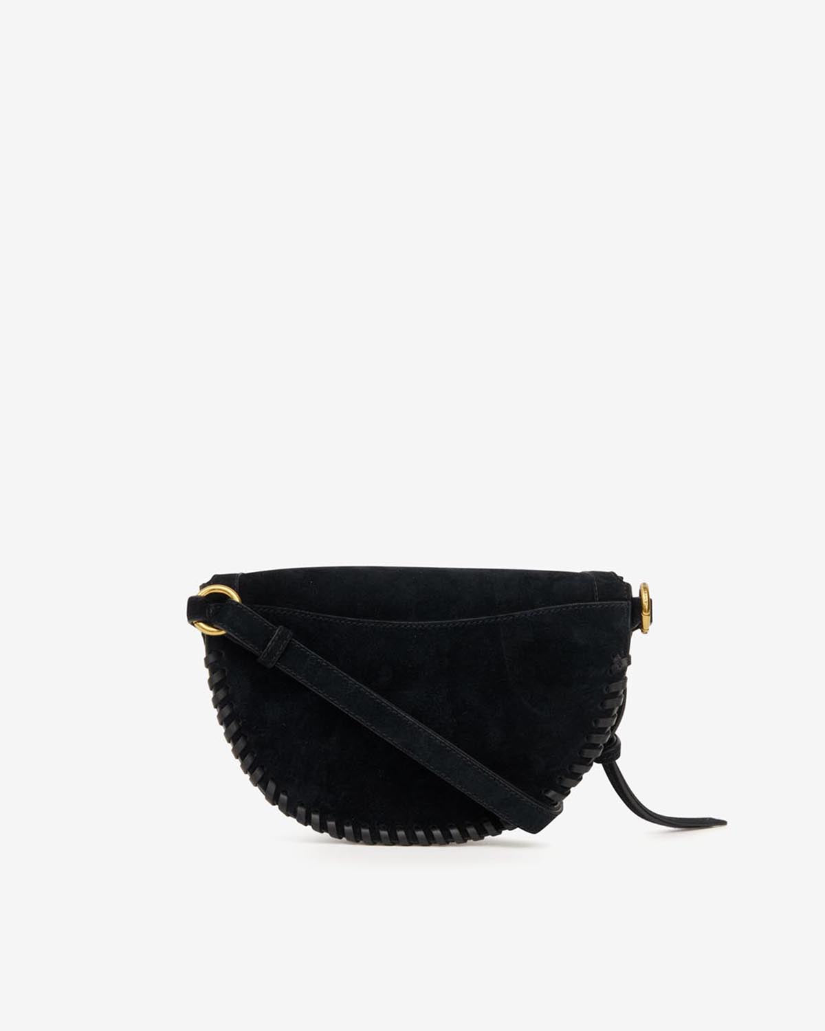 Isabel Marant Skano banane cuir noir tressé 25 cm