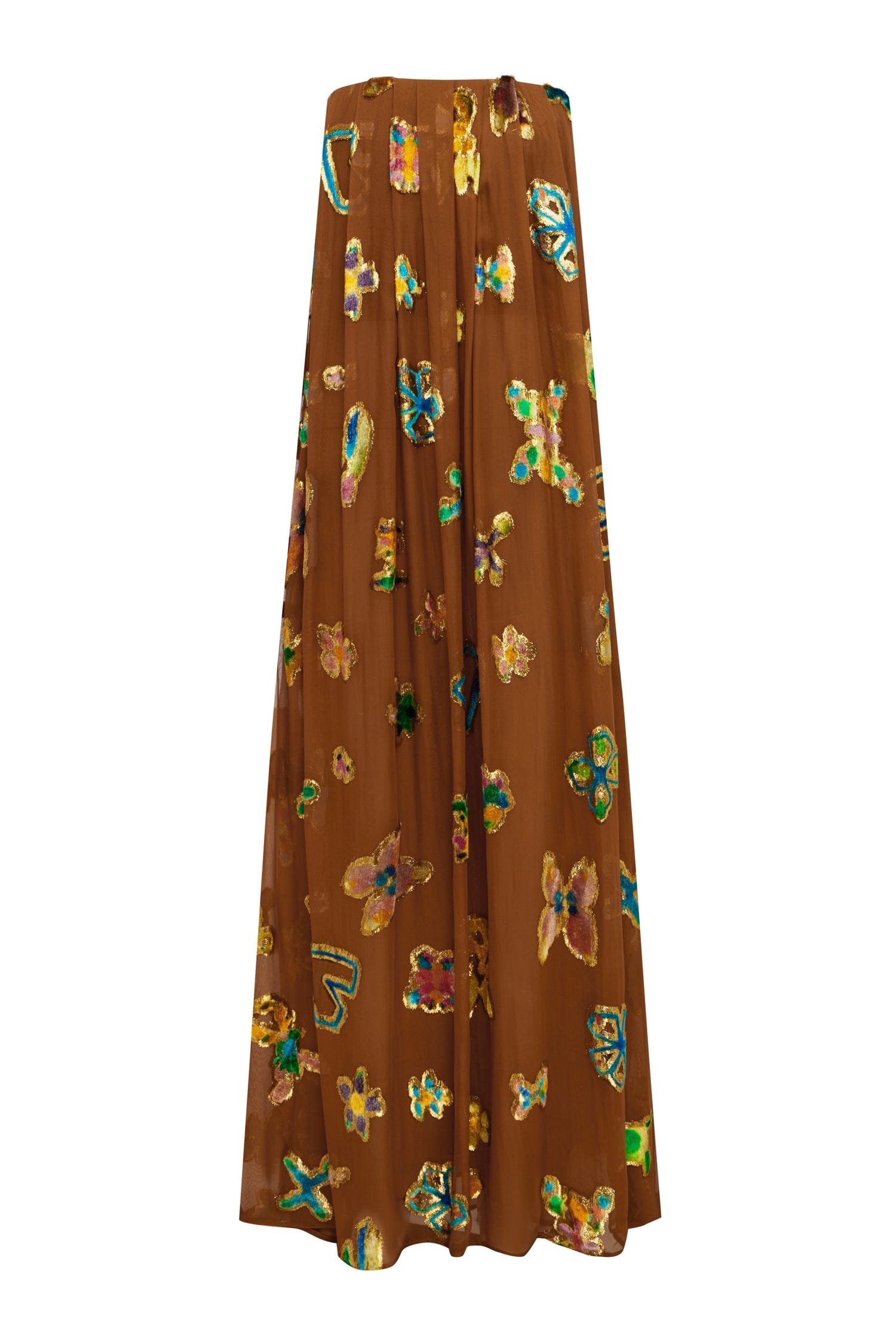 Alemäis Golden Metallic Strapless robe longue dorée taille 4