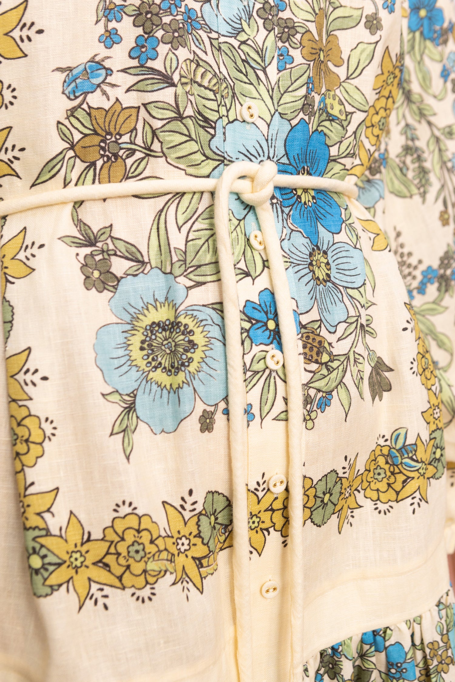 Alemaïs Sophia Shirtdress robe chemise lin fleurie
