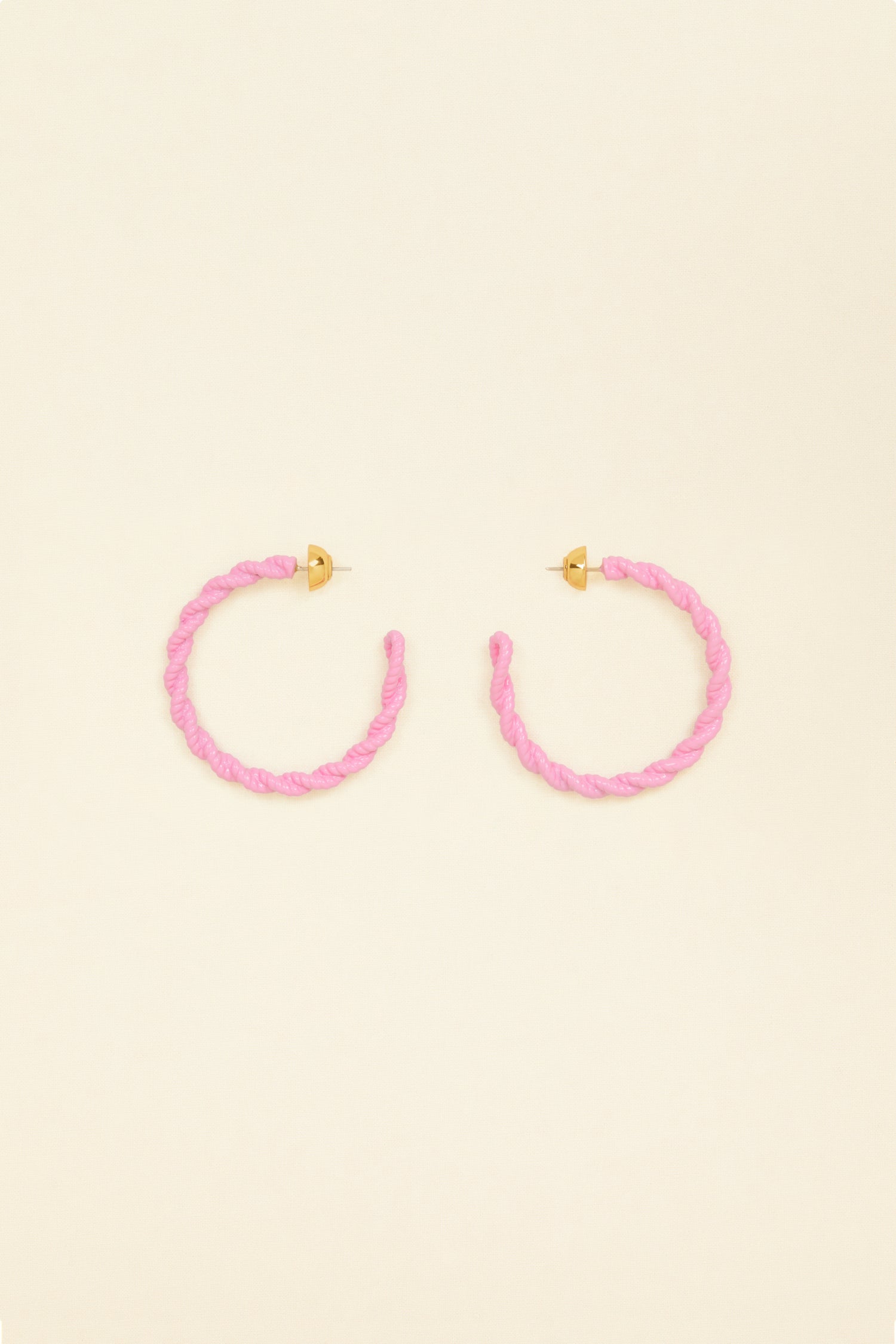 Patou JW073 boucles créoles tressées rose antique