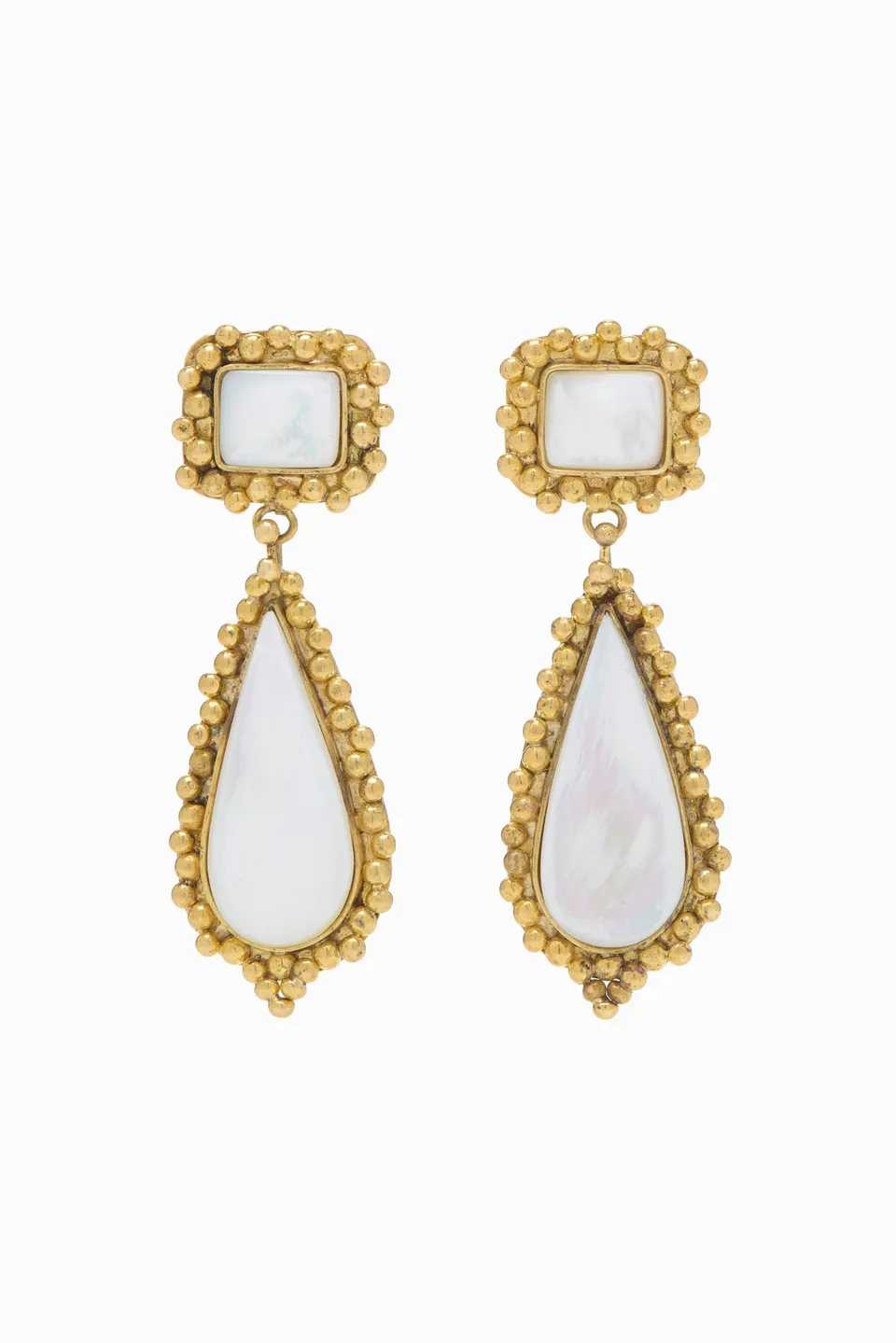 Ulla Johnson boucles d'oreilles nacre Pearl goutte laiton