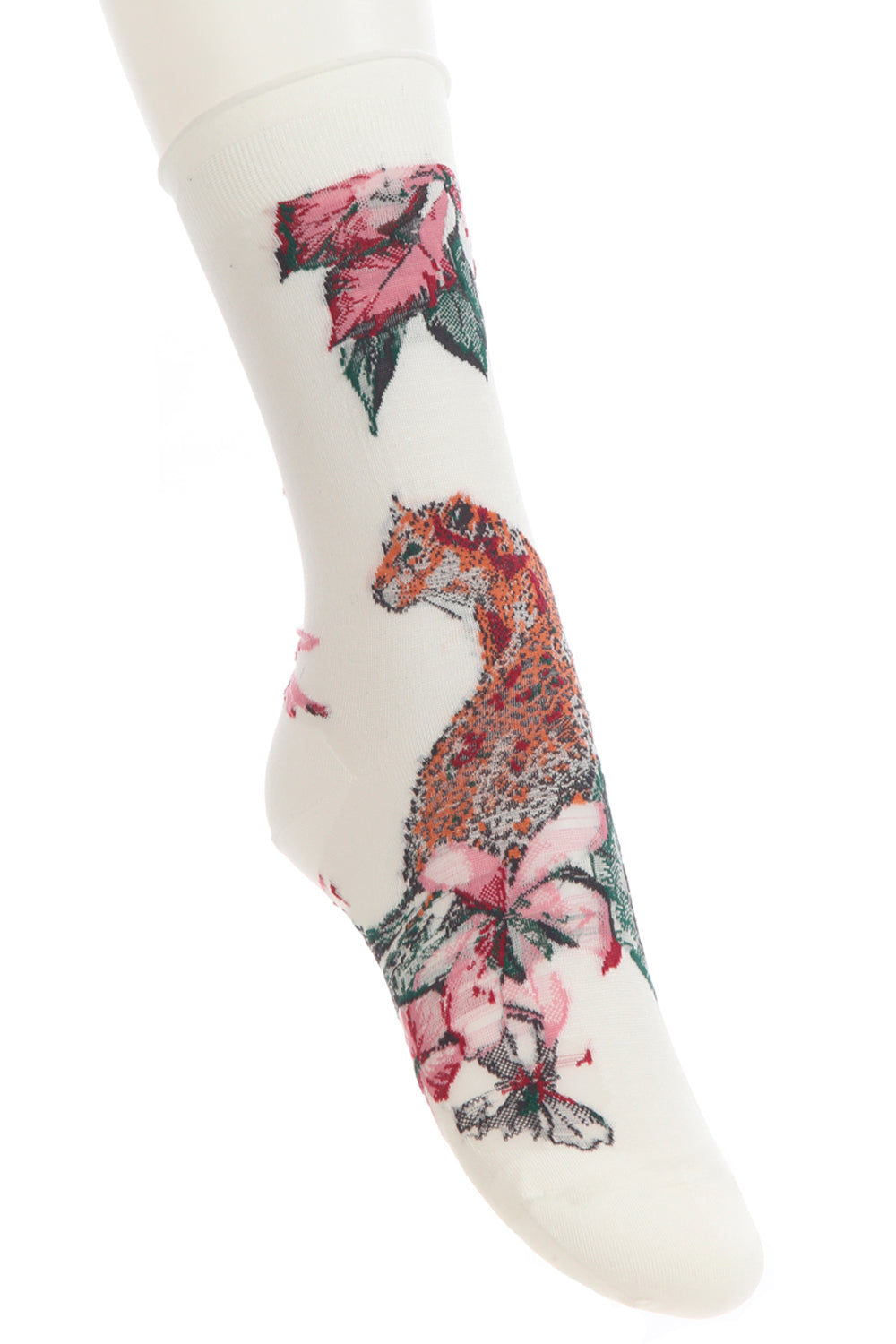 Paul & Joe chaussettes coton fleuri 36-39 blanc