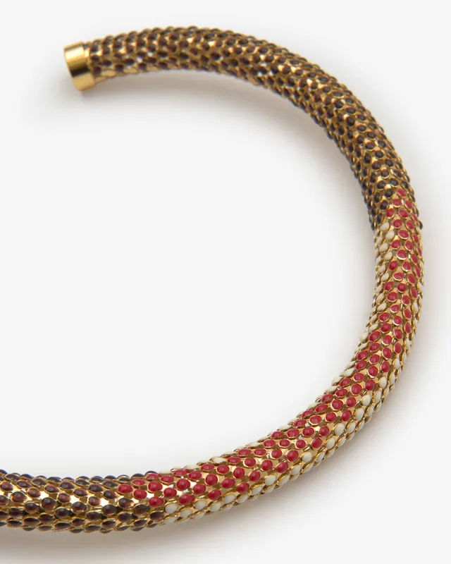 Isabel Marant Doria collier ras du cou rouge laiton