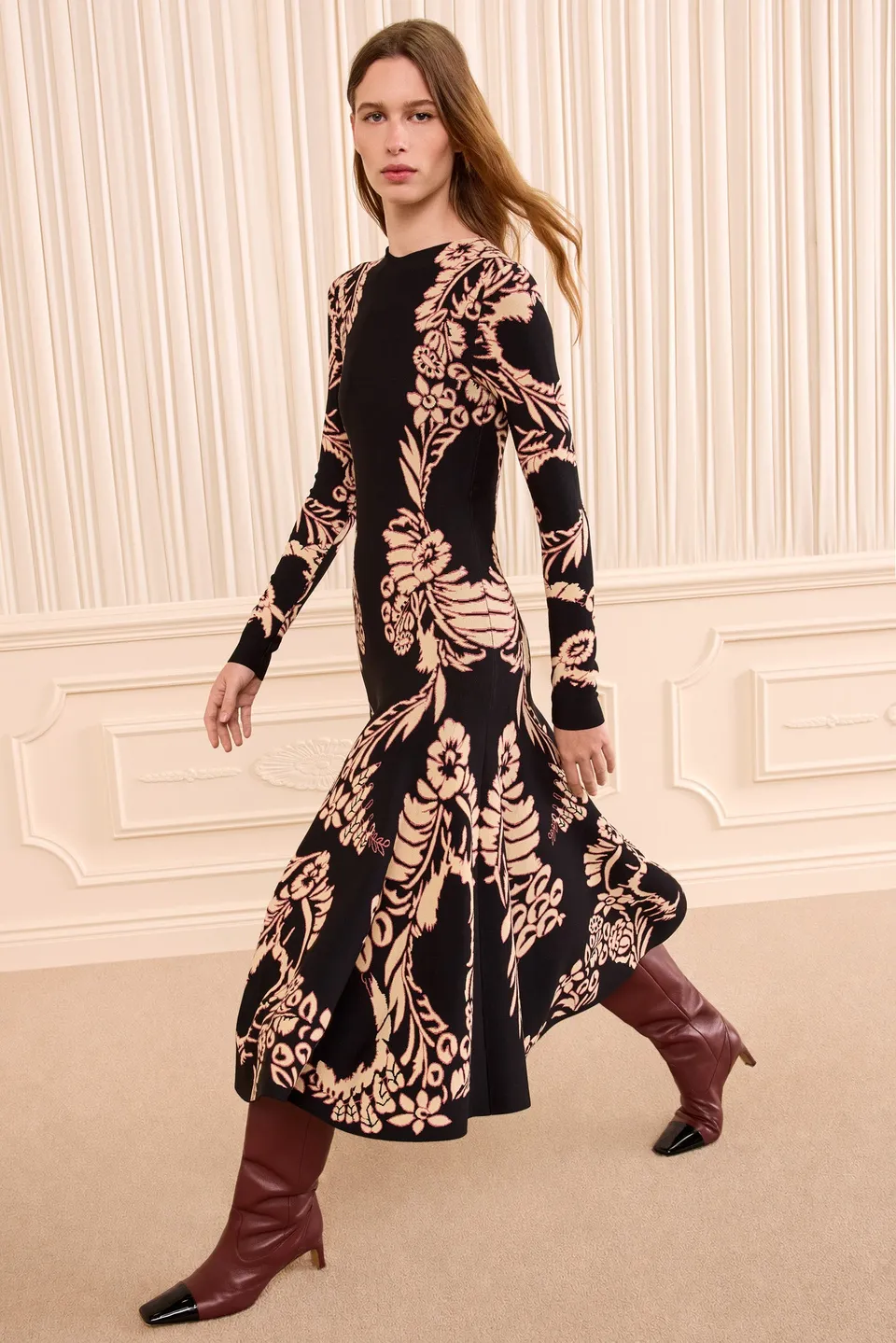 Ulla Johnson Knits Robe Nerissa Vesper jacquard midi