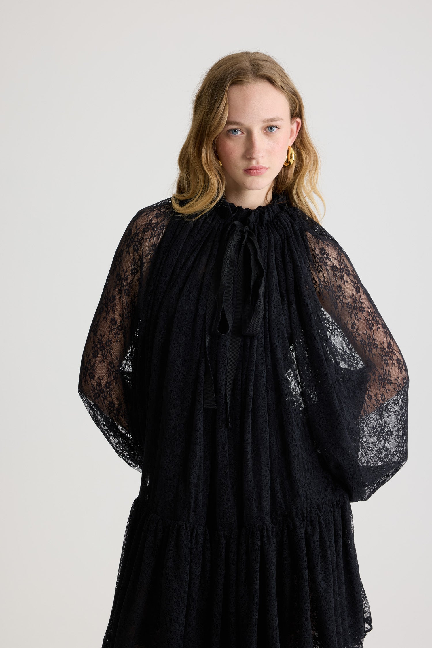 Patou Iconic JE203 robe dentelle jersey noir