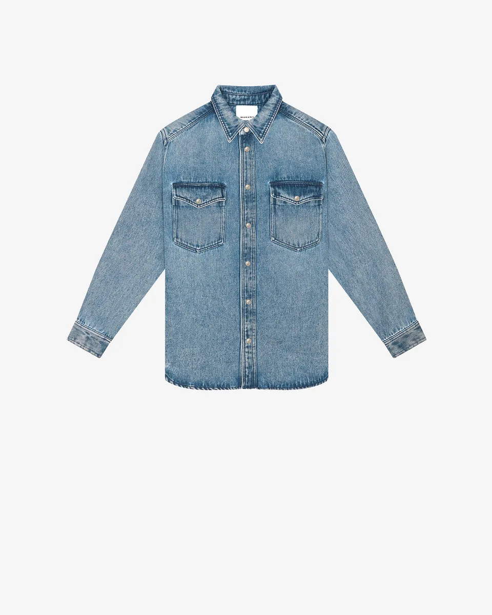 Isabel Marant Taily chemise bleu clair denim fluide