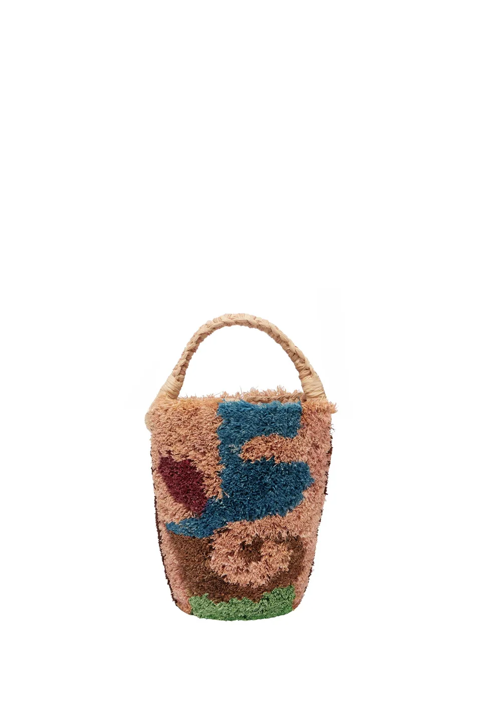 Alemaïs Michelle sac panier mini raphia cuir OS