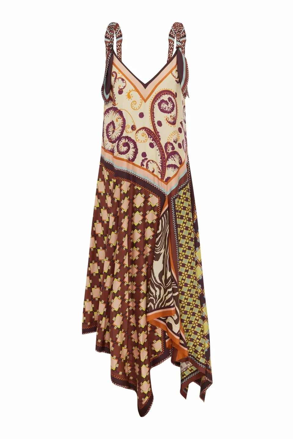 Alemaïs Wilson Silk Midi Dress robe soie col V
