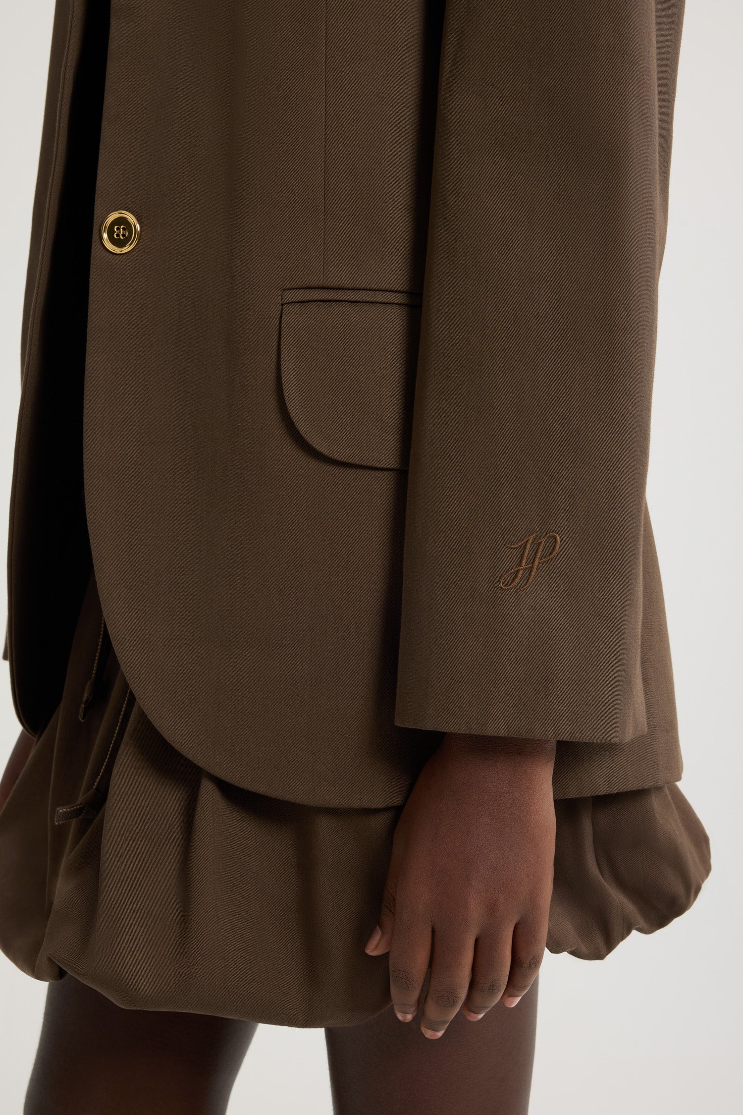 Patou JA047 veste gabardine coton bio Java Brown