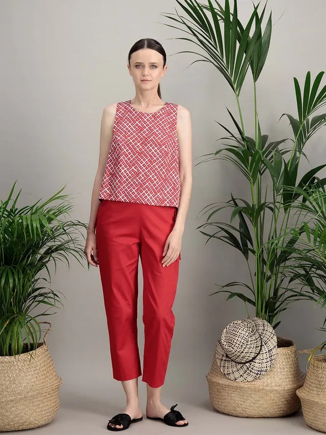 Anahide Saint André Devoilé top réversible bleu marine