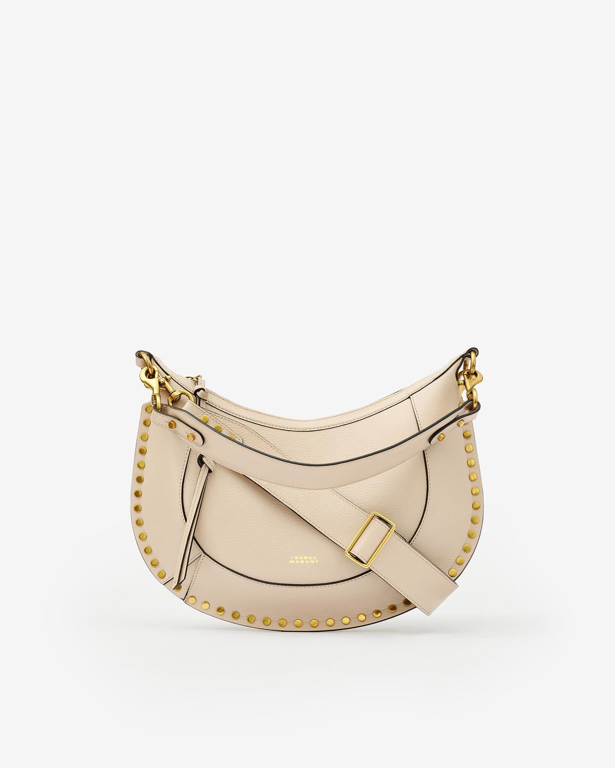 Isabel Marant Naoko sac cuir grainé beige clair
