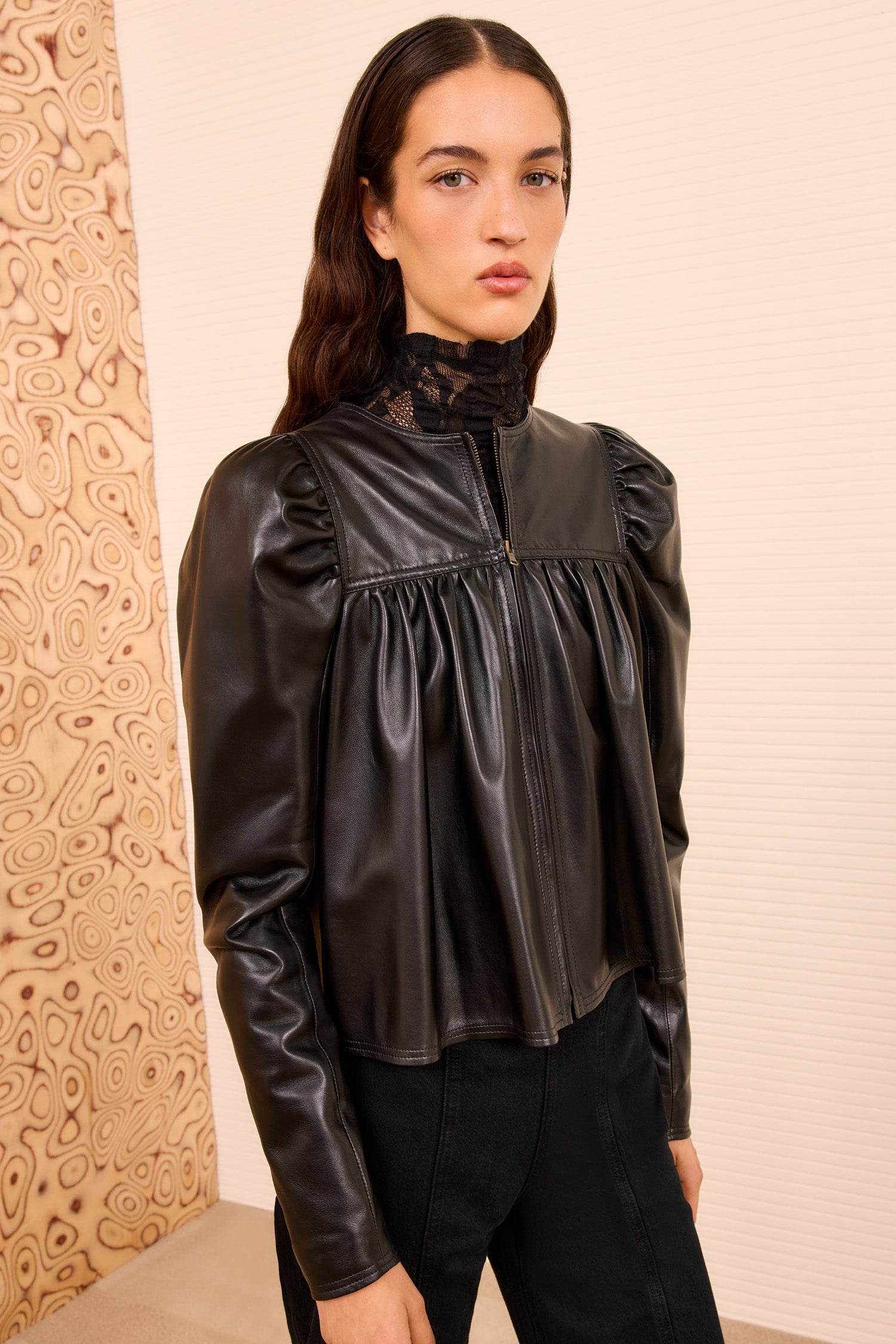 Ulla Johnson Anouk veste cuir Noir agneau