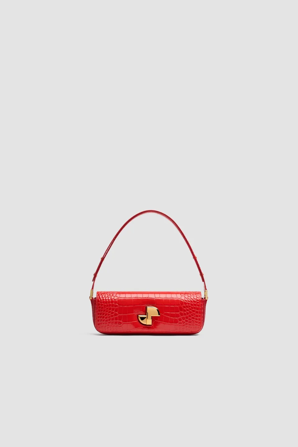 Patou BA020 sac cuir croco Babylone Red rouge