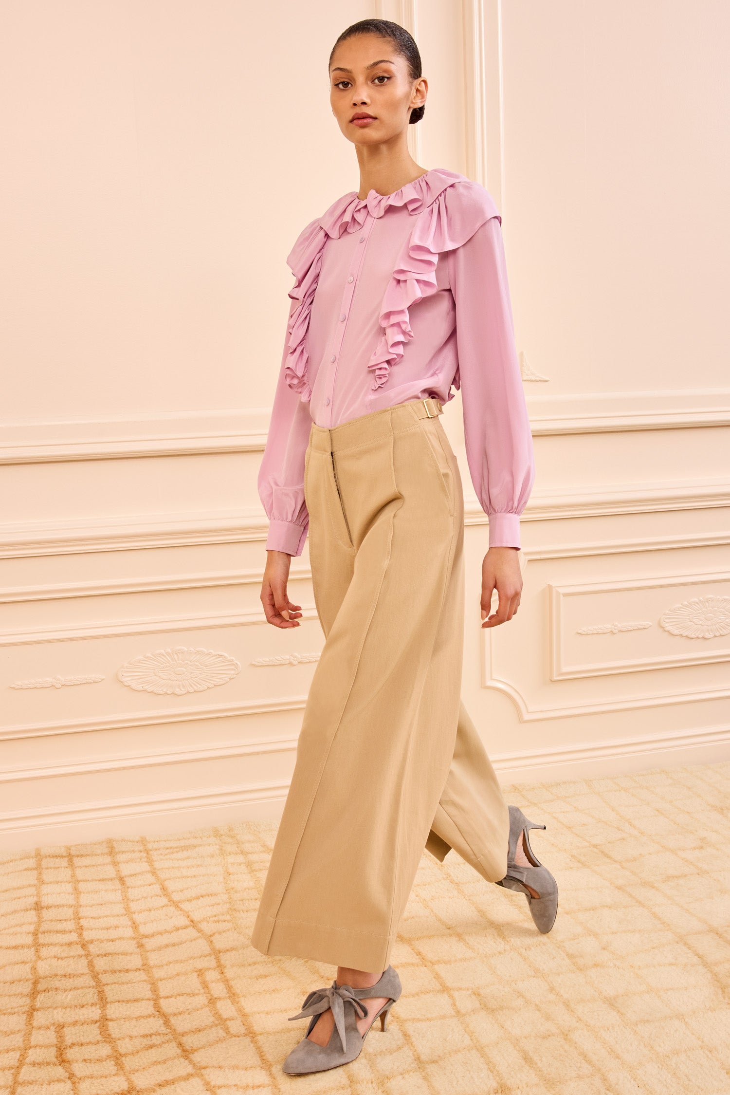 Ulla Johnson Sascha SP260403 pantalon Sahara beige coton