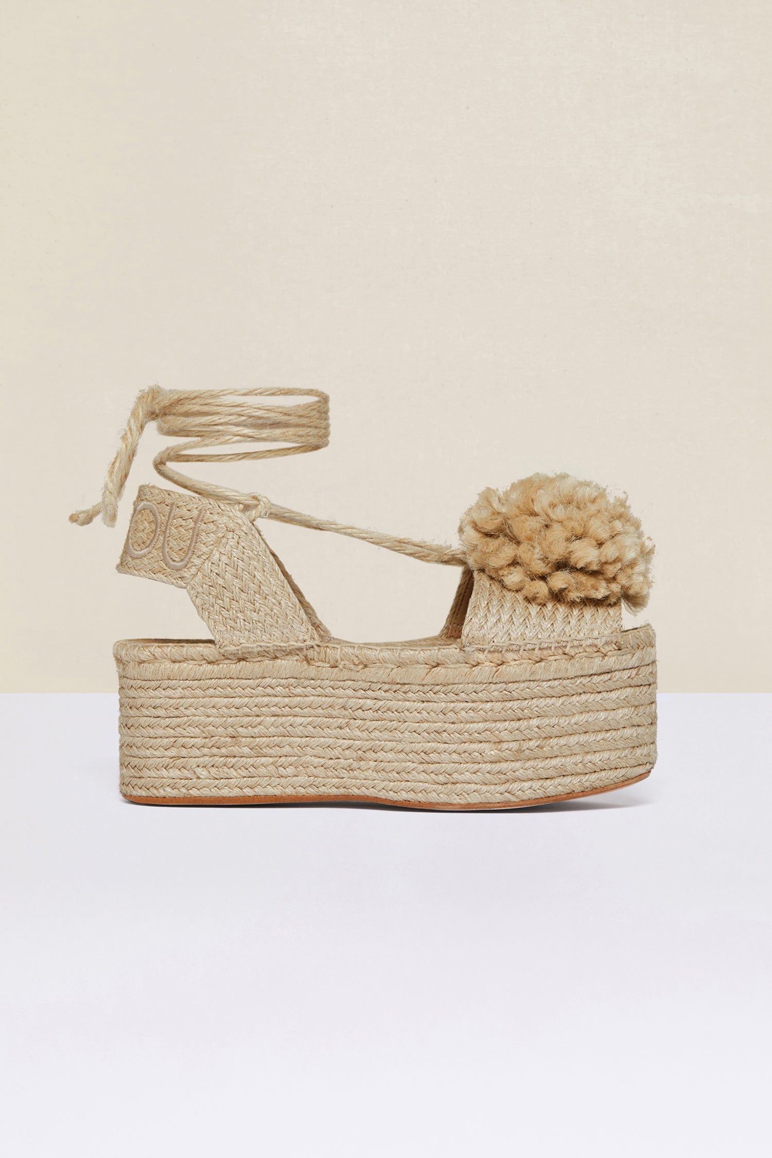 Patou FO004 espadrilles compensées vanilla jute